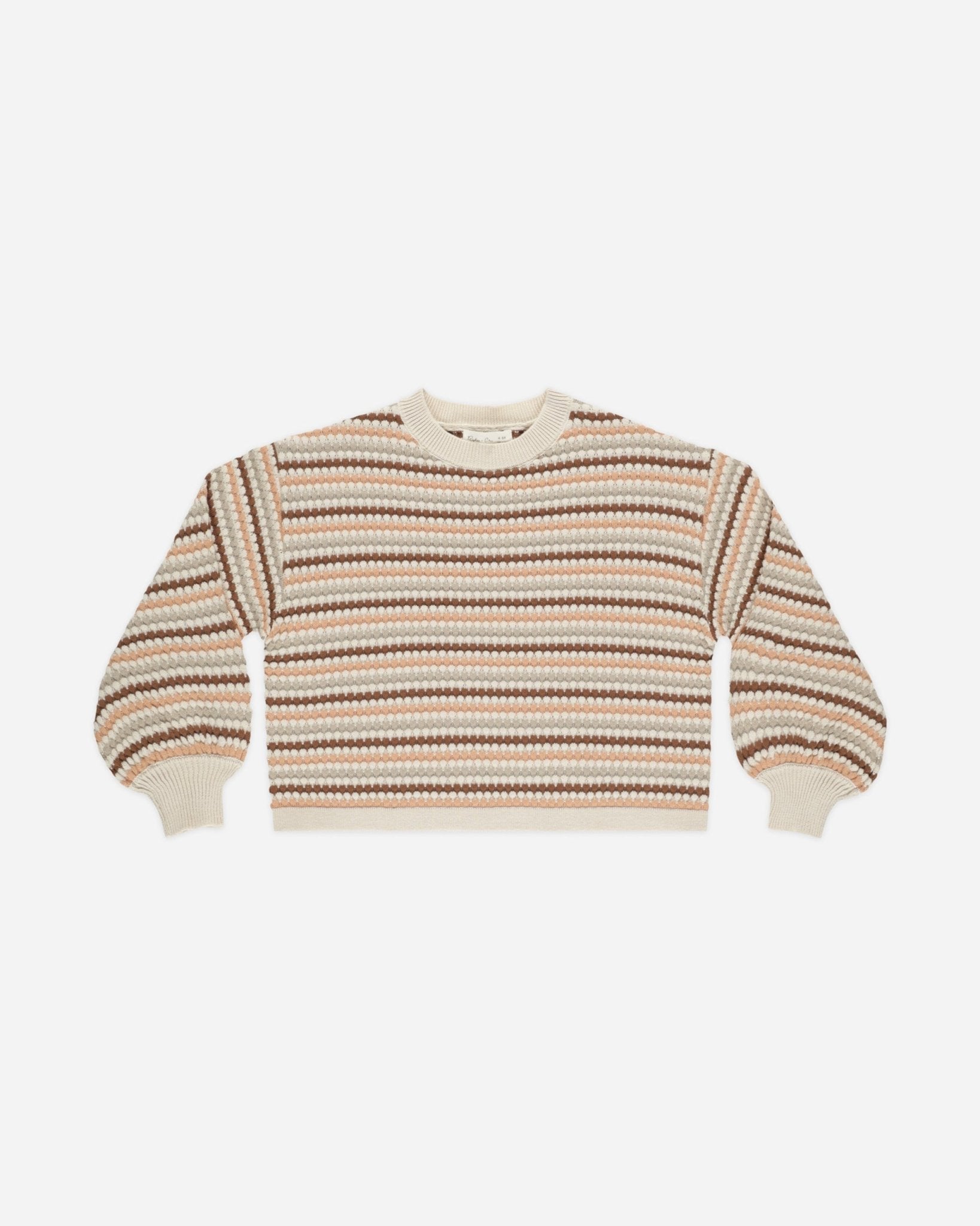 Boxy Crop Sweater || Honeycomb Stripe - Rylee + Cru Canada