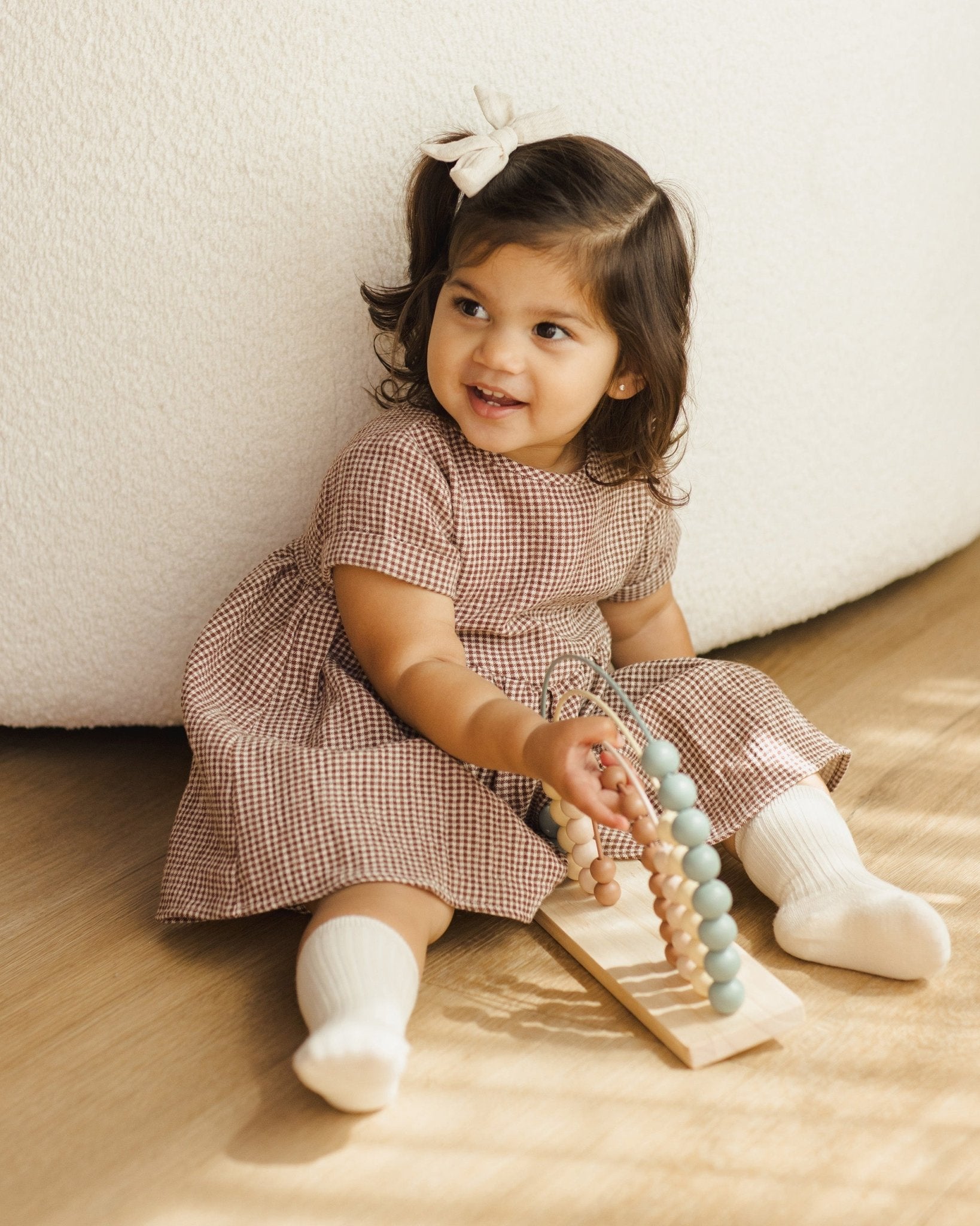 Brielle Dress || Plum Gingham* - Rylee + Cru Canada