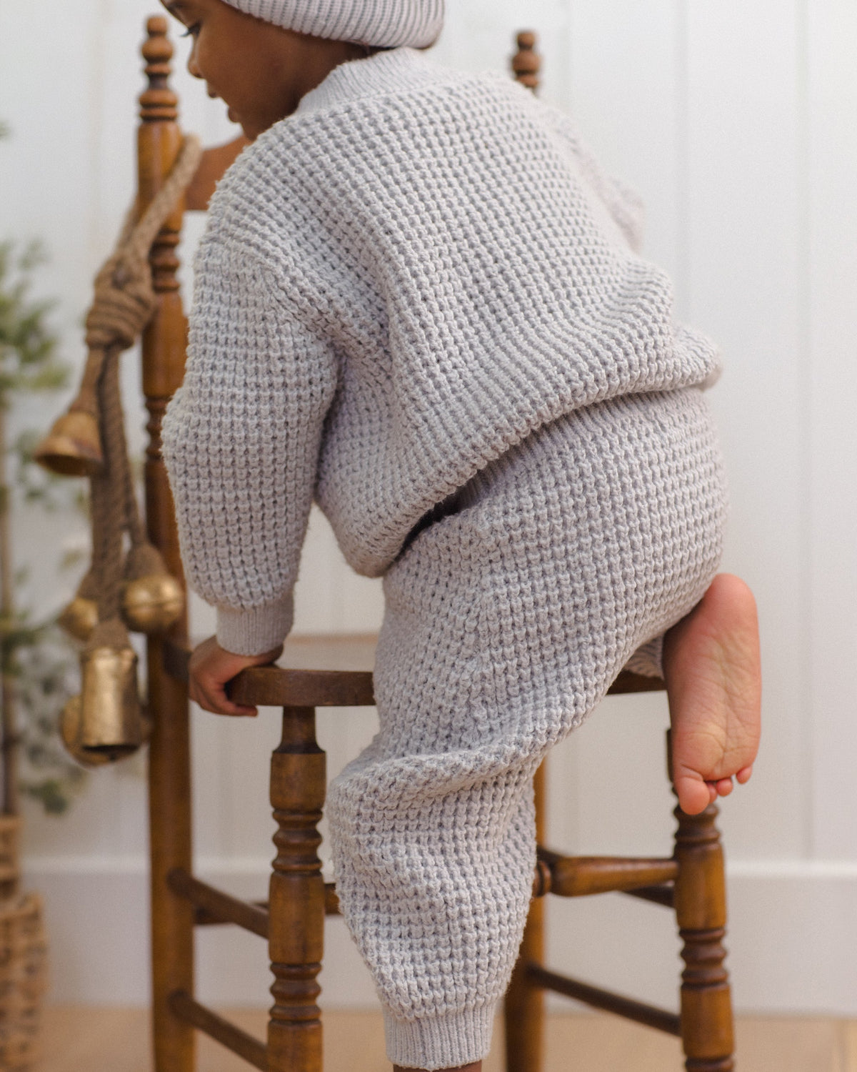 Chunky Knit Pant Fog - Rylee + Cru | Kids Clothes | Trendy Baby Clothes | Modern Infant Outfits |
