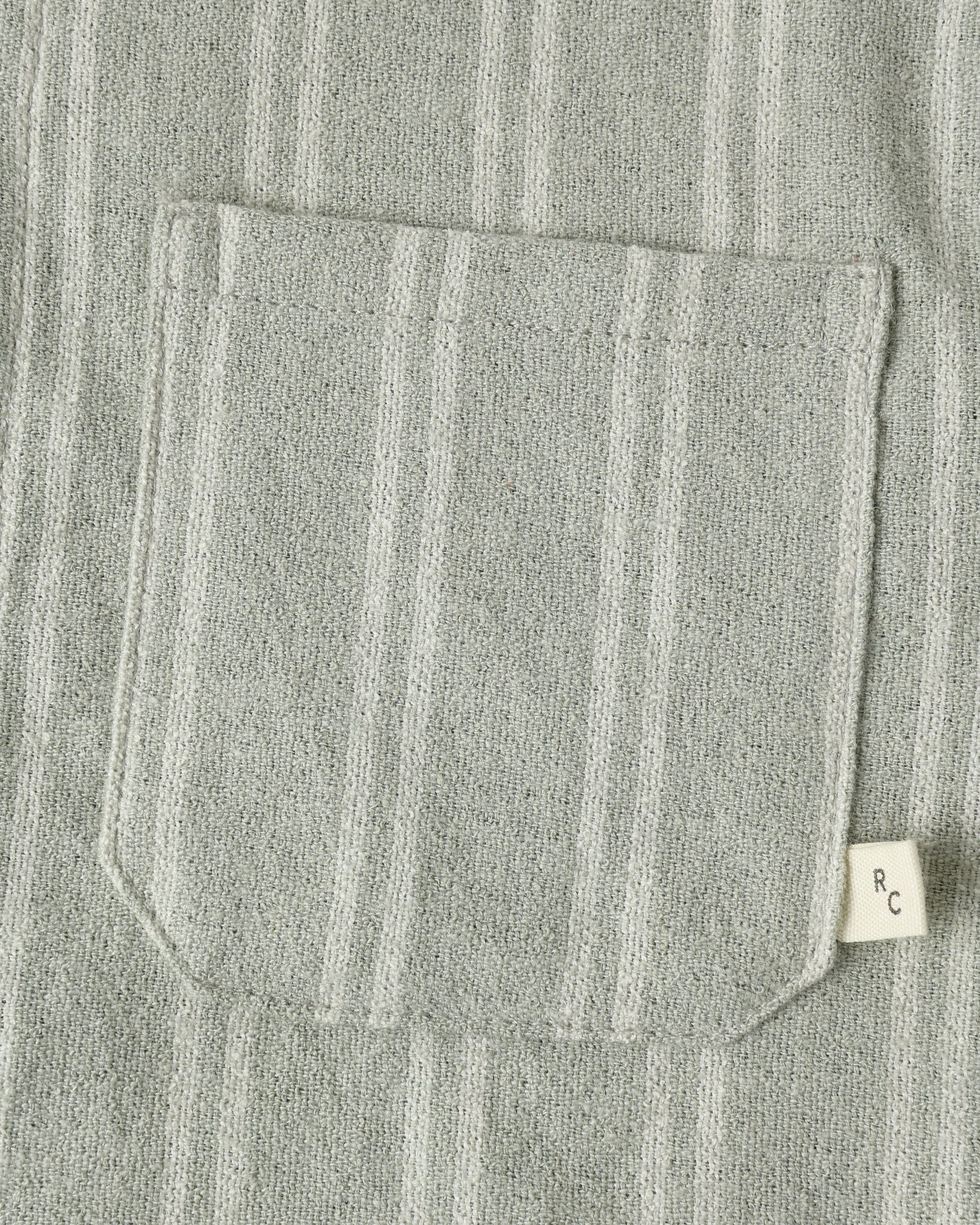 Collared Long Sleeve Shirt Sage Pinstripe - Rylee + Cru | Kids Clothes | Trendy Baby Clothes | Modern Infant Outfits |