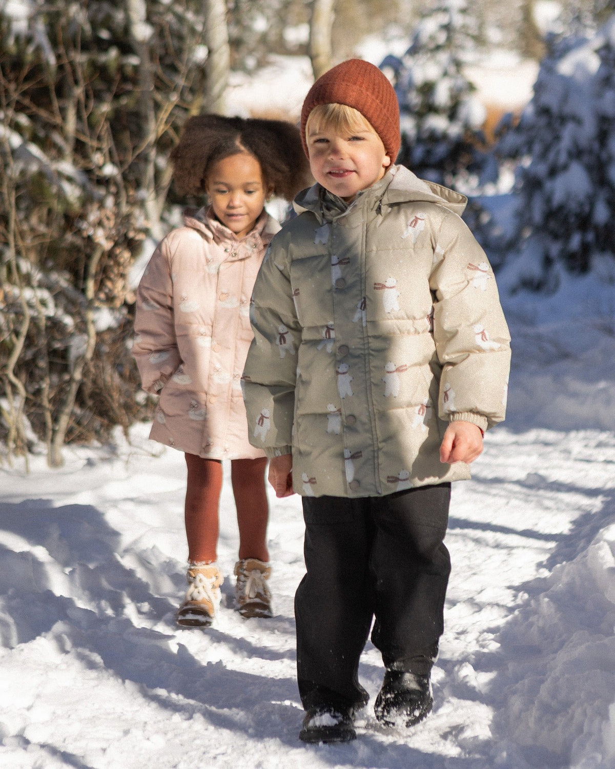 Puffer Jacket Polar Bears - Rylee + Cru | Kids Clothes | Trendy Baby Clothes | Modern Infant Outfits |