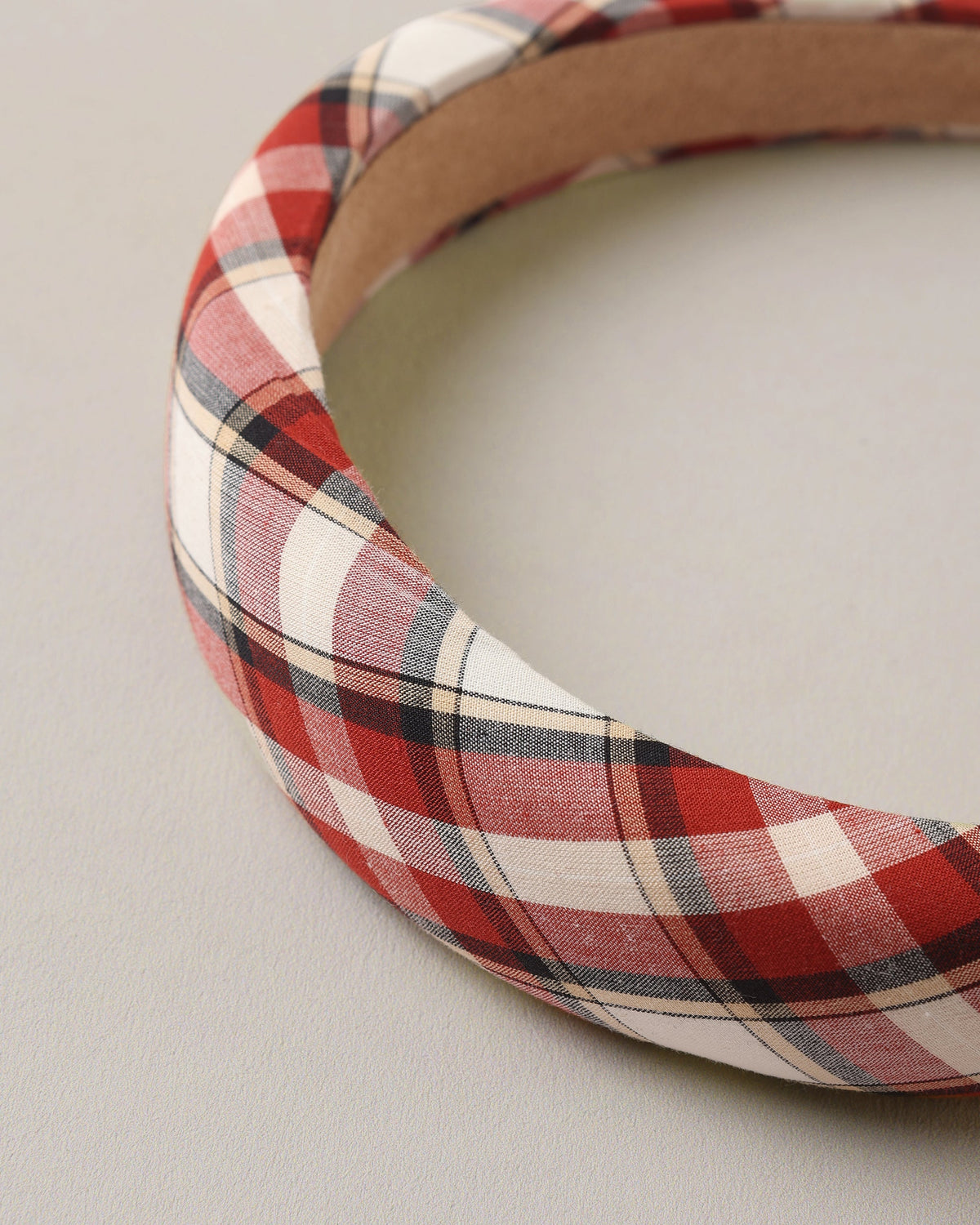 Serre-tête rembourré tartan de fête