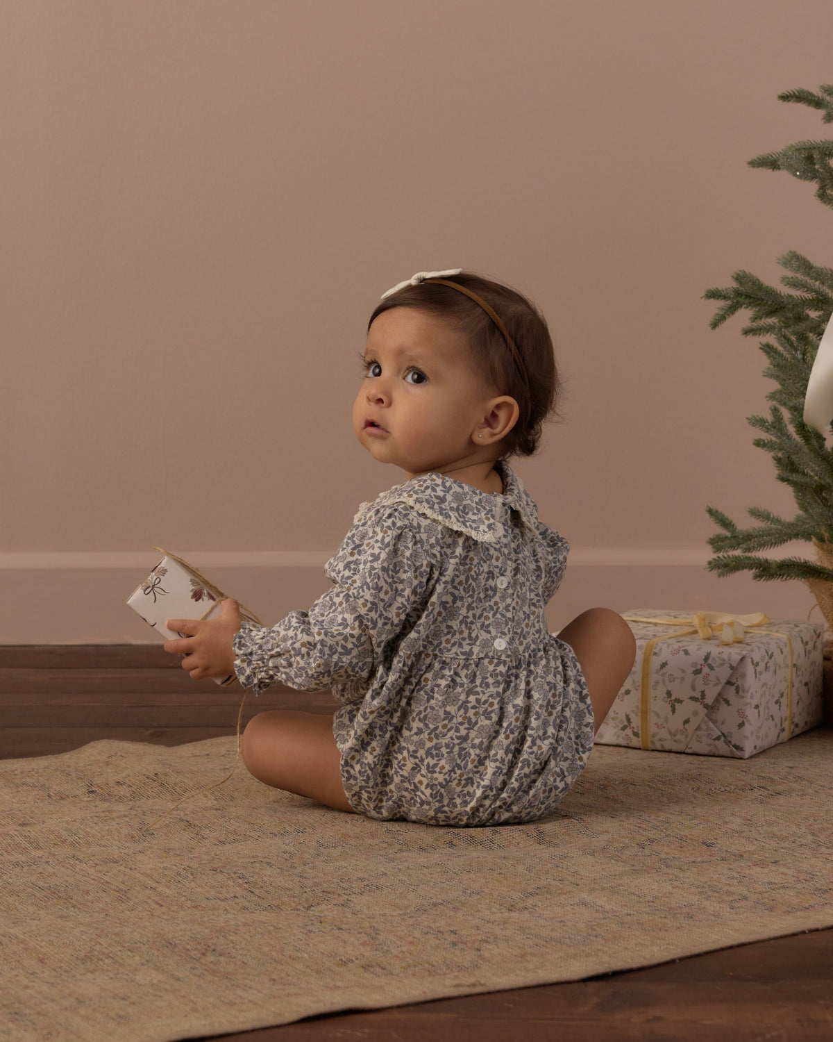 Cora Romper Slate Floral - Rylee + Cru | Kids Clothes | Trendy Baby Clothes | Modern Infant Outfits |