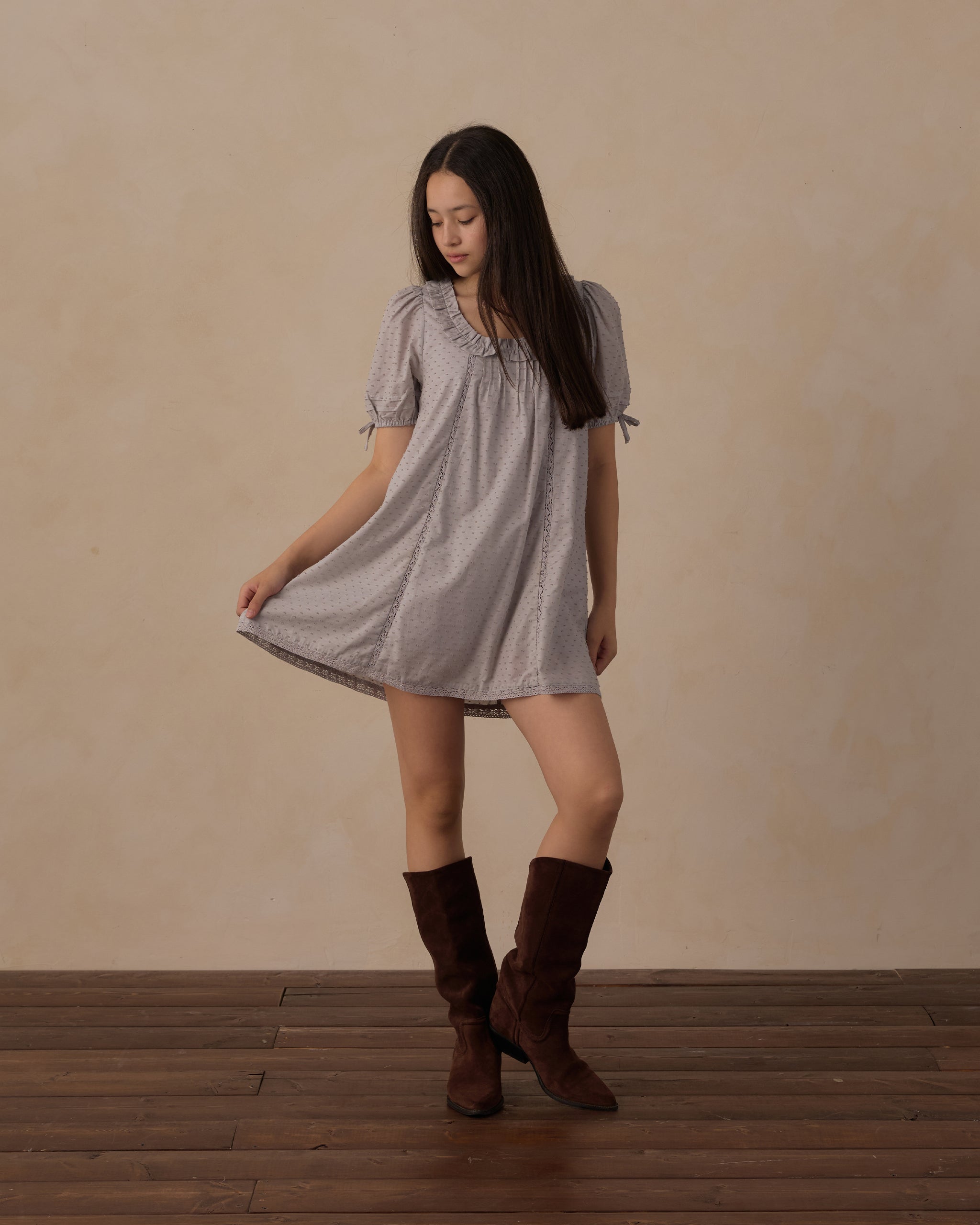 Teen Shiloh Dress Dusty Blue - Rylee + Cru | Kids Clothes | Trendy Baby Clothes | Modern Infant Outfits |