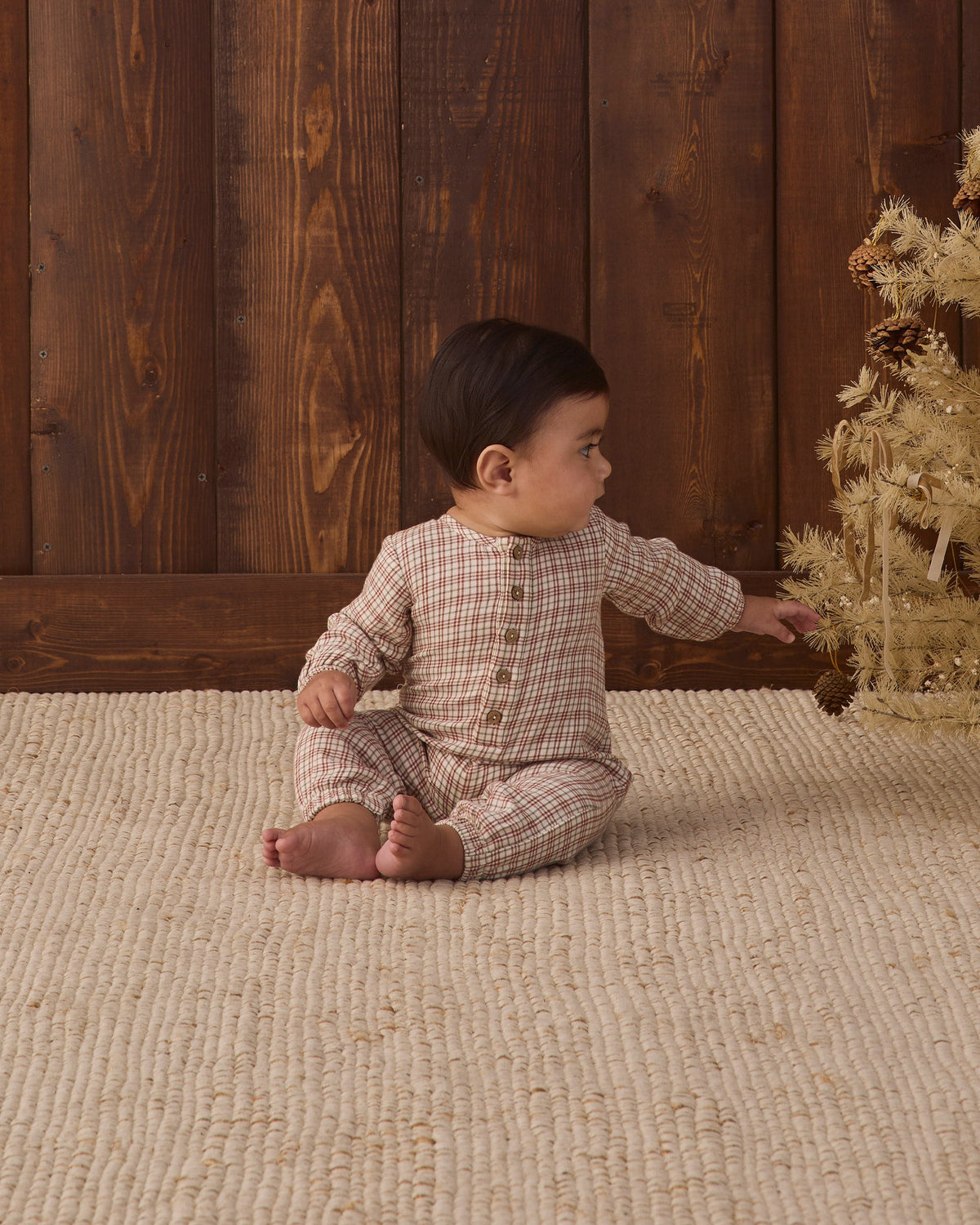 Woven Jumpsuit Christmas Plaid - Rylee + Cru | Kids Clothes | Trendy Baby Clothes | Modern Infant Outfits |
