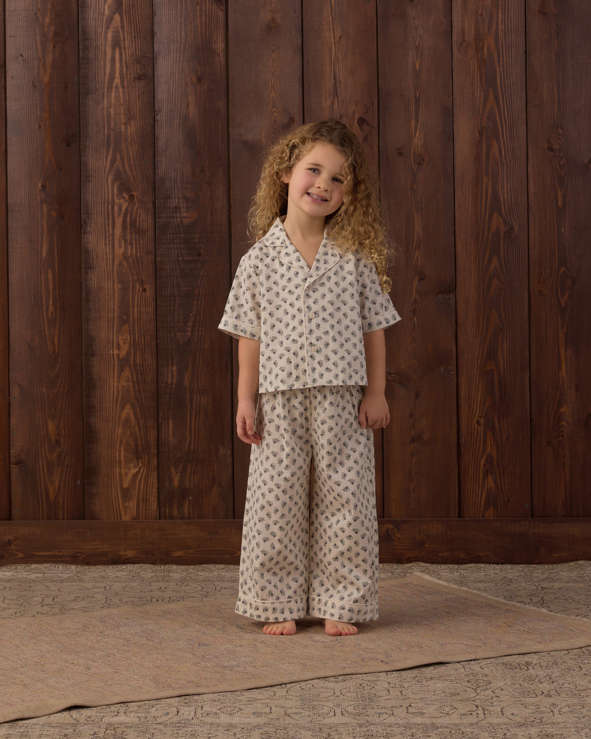 Woven Pajama Set Vintage Fleur - Rylee + Cru | Kids Clothes | Trendy Baby Clothes | Modern Infant Outfits |