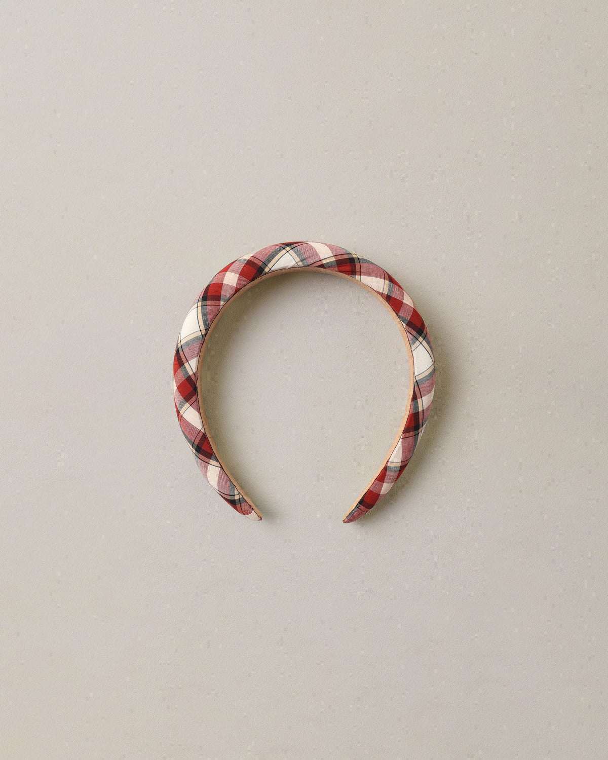 Serre-tête rembourré tartan de fête