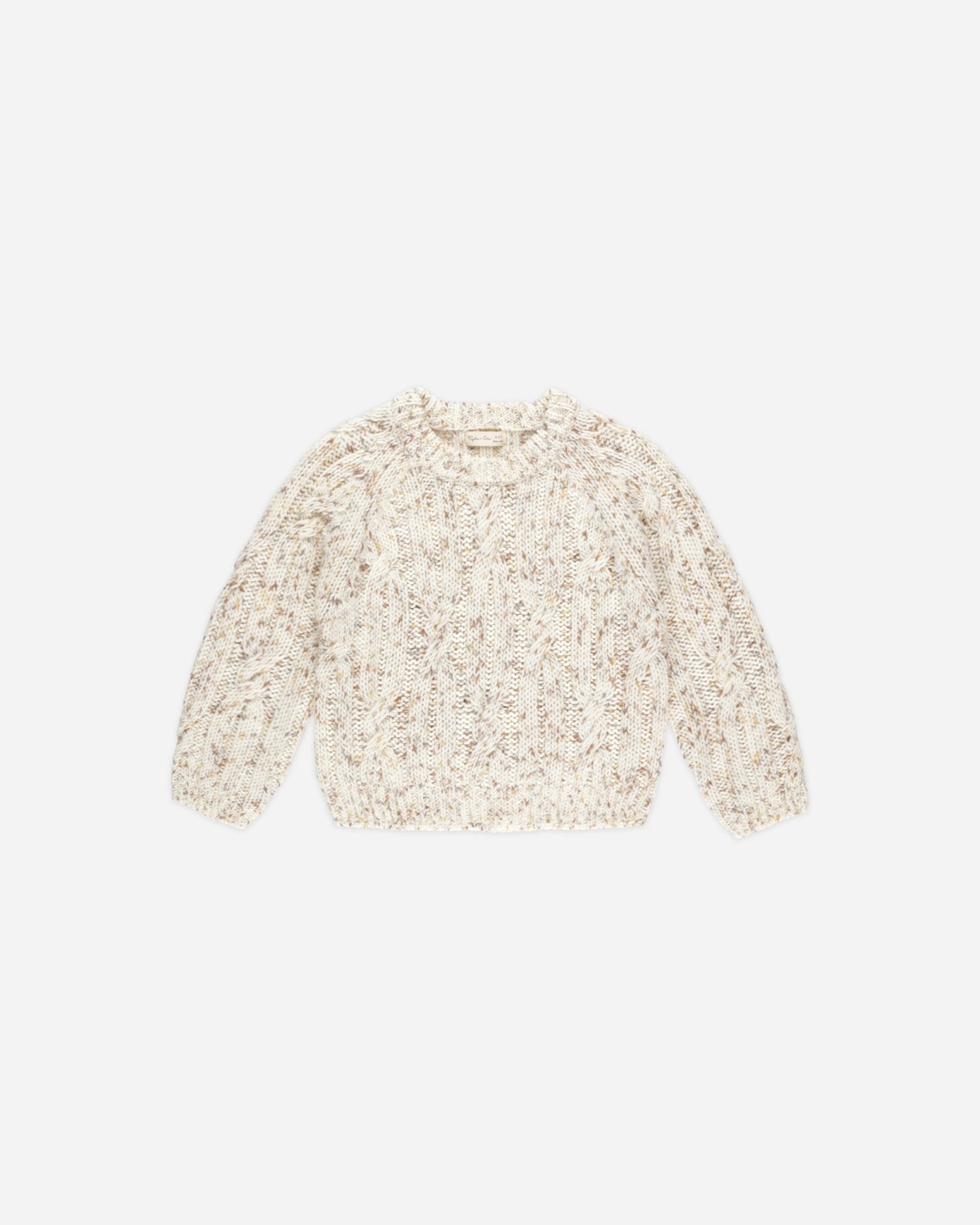 Cable - Knit Sweater || Natural Speckle - Rylee + Cru Canada