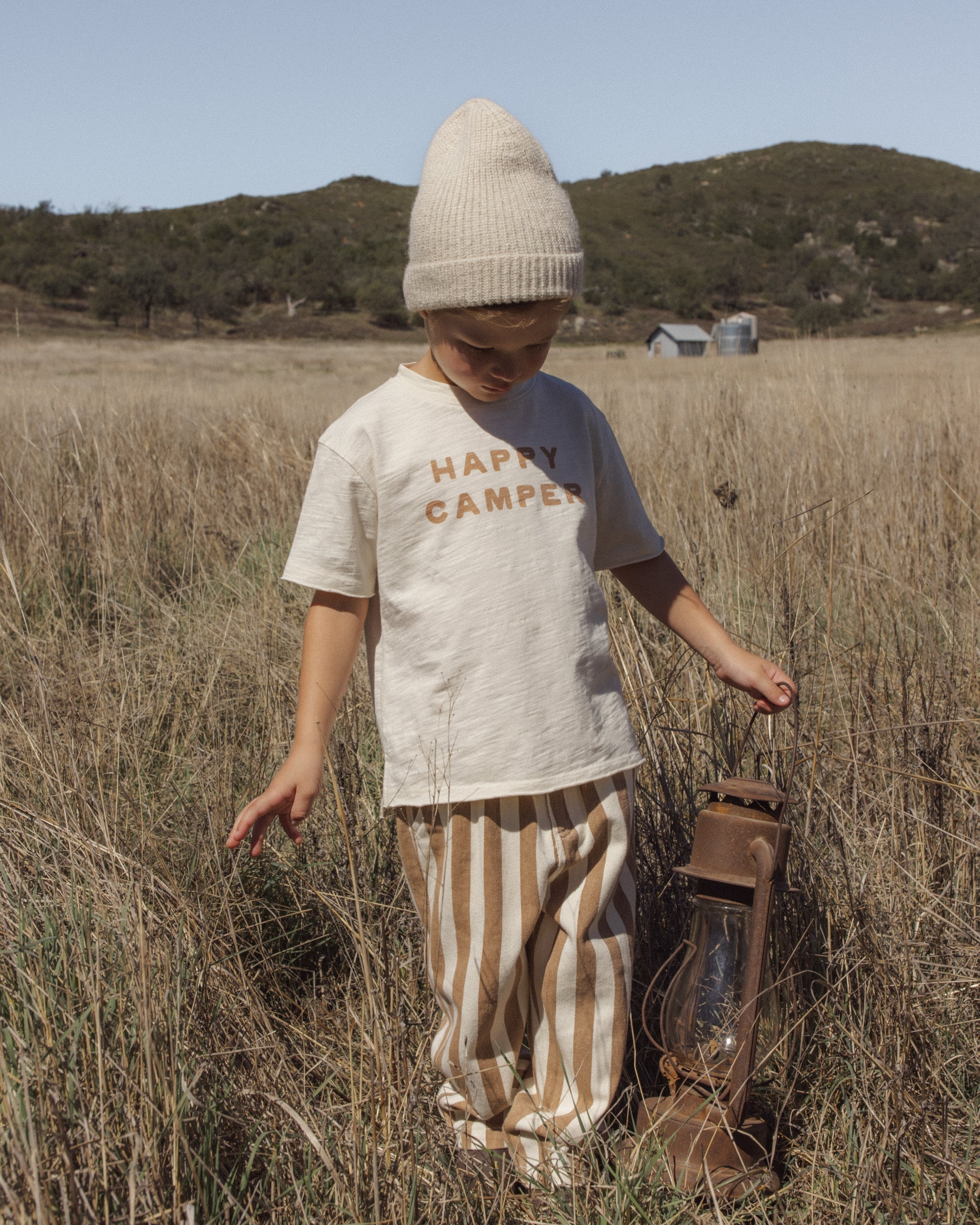 Raw Edge Tee Happy Camper - Rylee + Cru | Kids Clothes | Trendy Baby Clothes | Modern Infant Outfits |