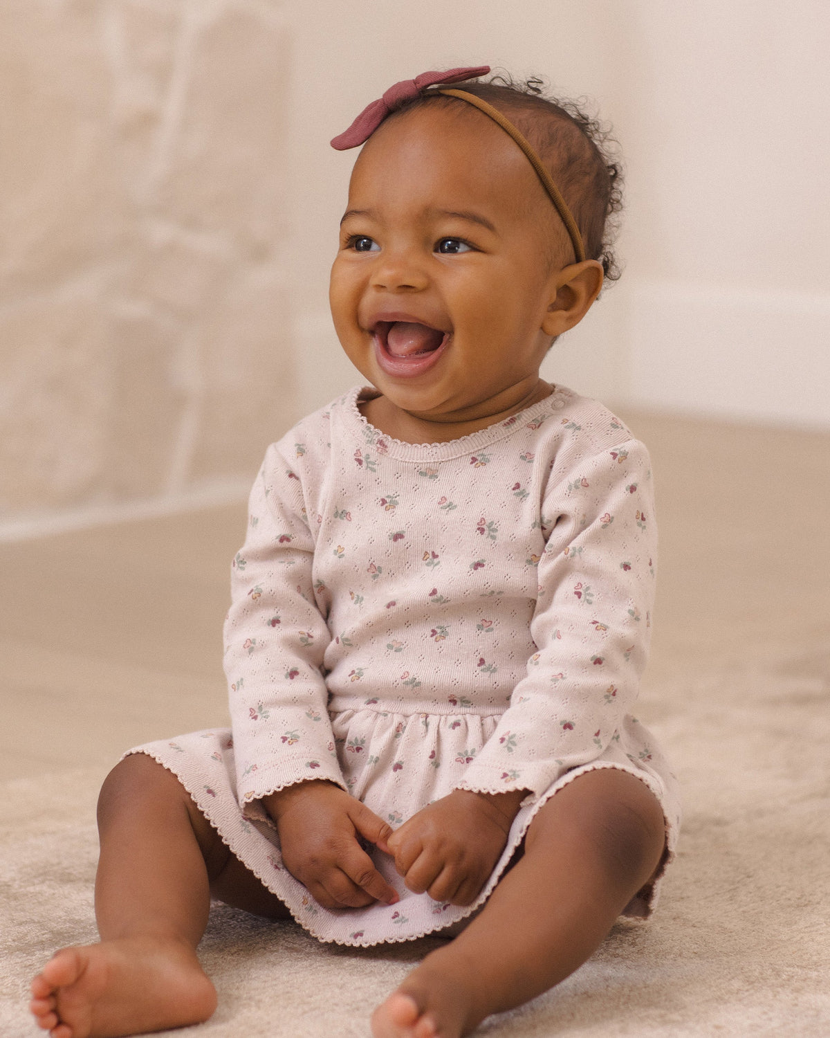 Pointelle Skirted Bodysuit Heart Ditsy - Rylee + Cru | Kids Clothes | Trendy Baby Clothes | Modern Infant Outfits |