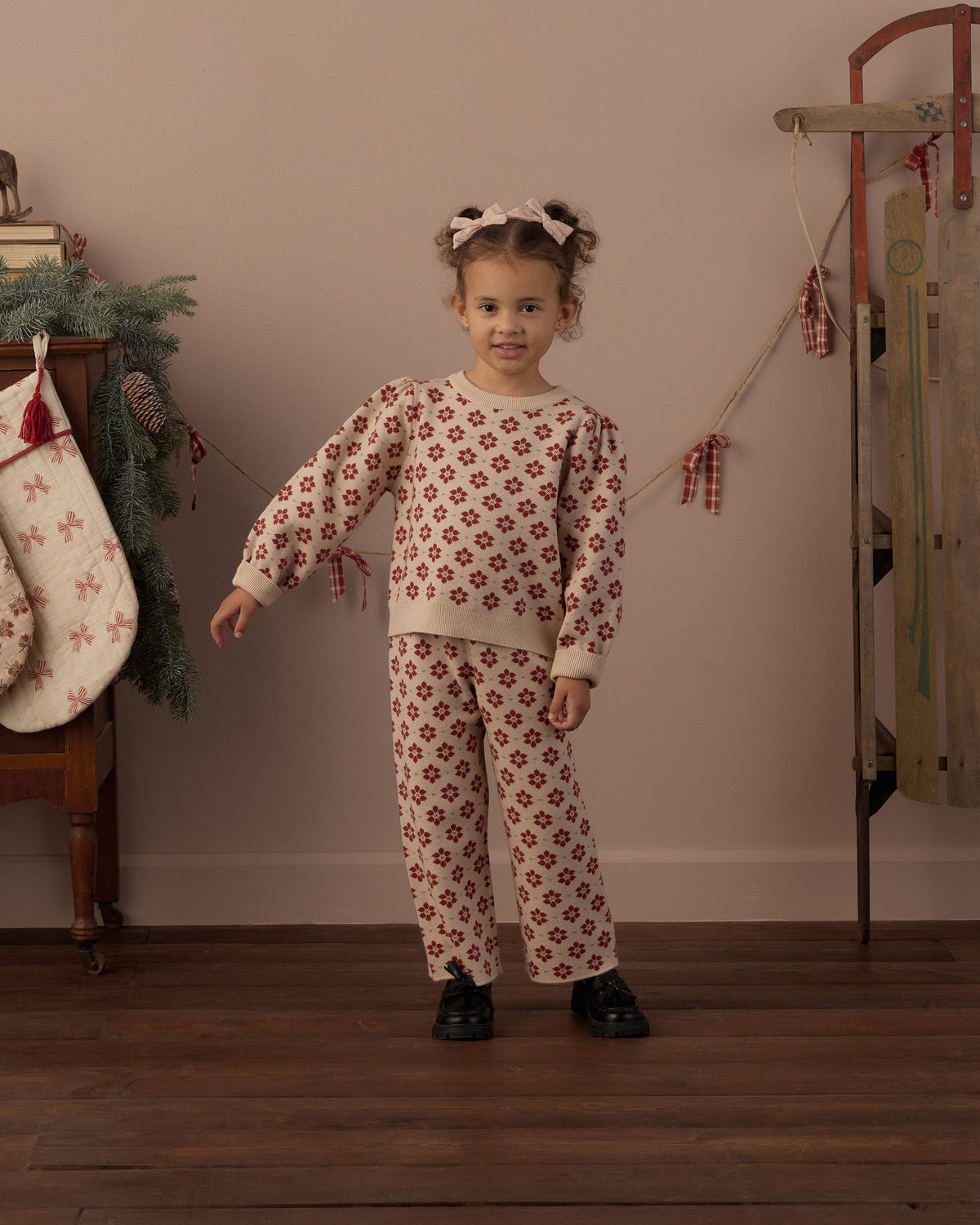 Shiloh Sweater Poinsettia - Rylee + Cru | Kids Clothes | Trendy Baby Clothes | Modern Infant Outfits |