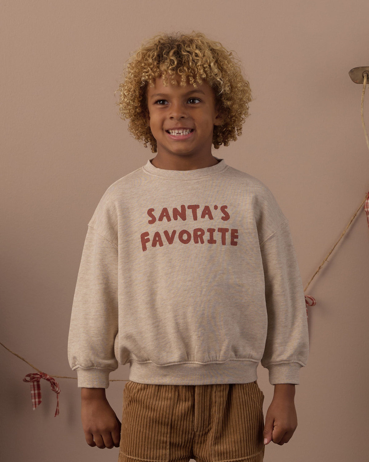 Relaxed Sweatshirt Santa's Favorite - Rylee + Cru | Kids Clothes | Trendy Baby Clothes | Modern Infant Outfits |