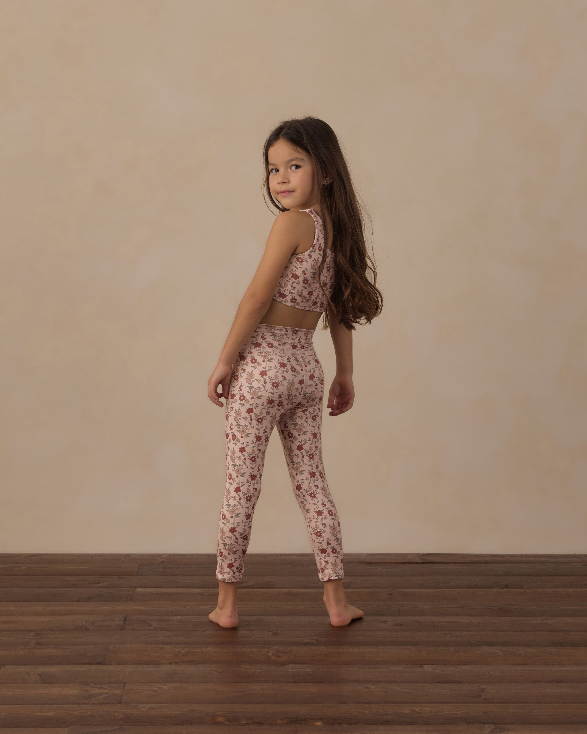 Swift Sports Bra Pink Floral - Rylee + Cru | Kids Clothes | Trendy Baby Clothes | Modern Infant Outfits |