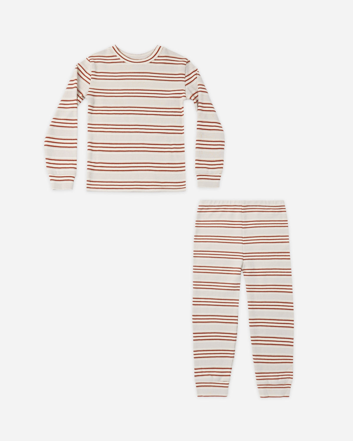 Organic Long Sleeve Pajama Set Holiday Stripe - Rylee + Cru | Kids Clothes | Trendy Baby Clothes | Modern Infant Outfits |