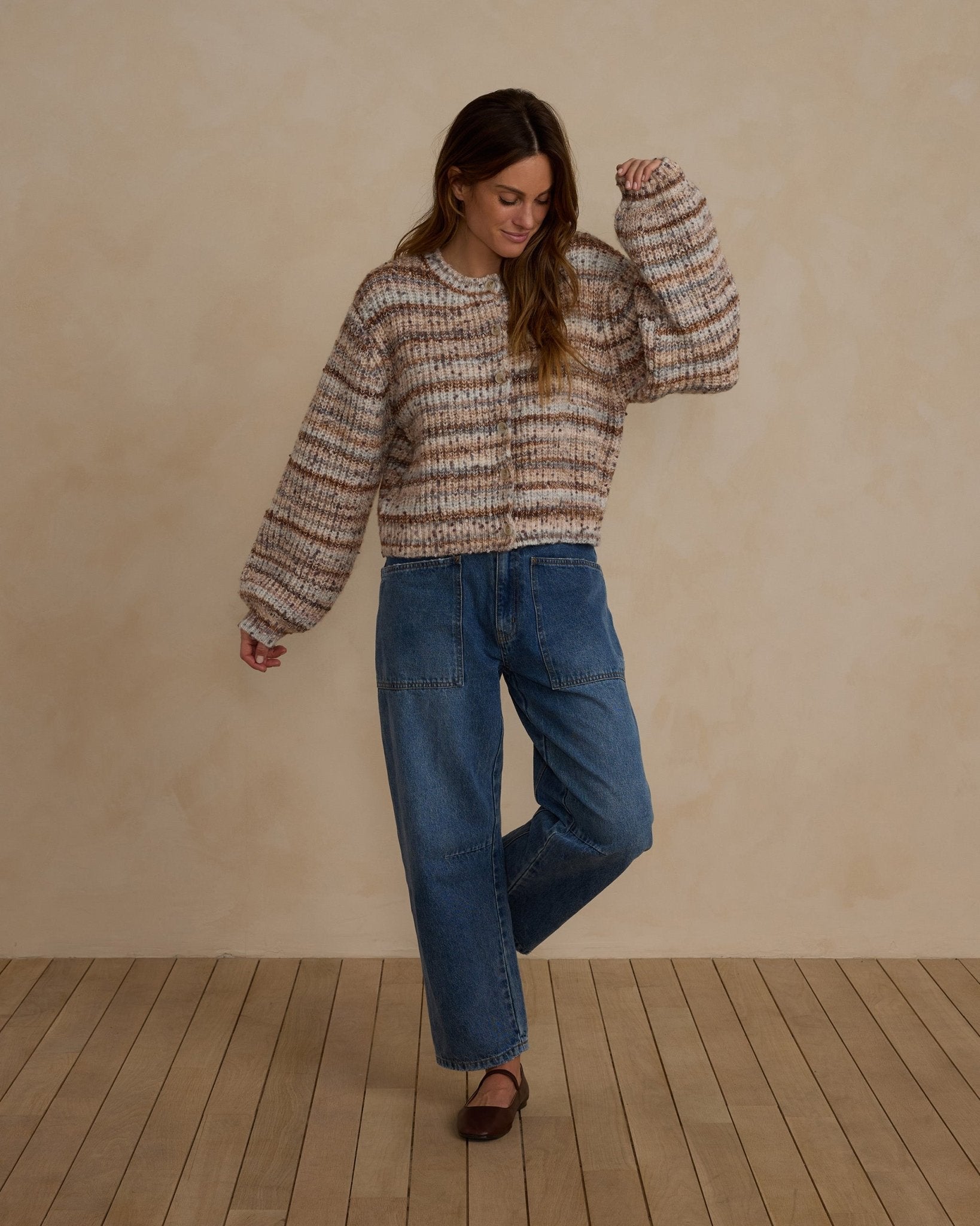 Cheyenne Cardigan | Blue Multi - Stripe - Rylee + Cru Canada