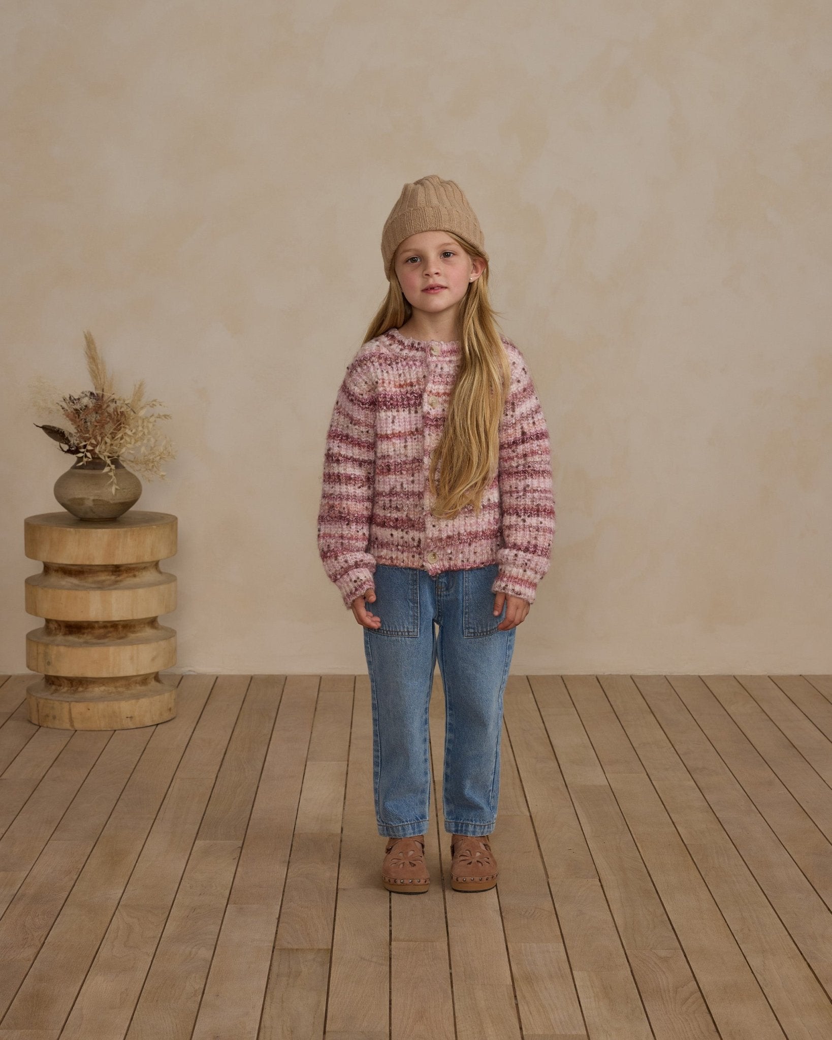 Cheyenne Cardigan || Pink Multi Stripe - Rylee + Cru Canada