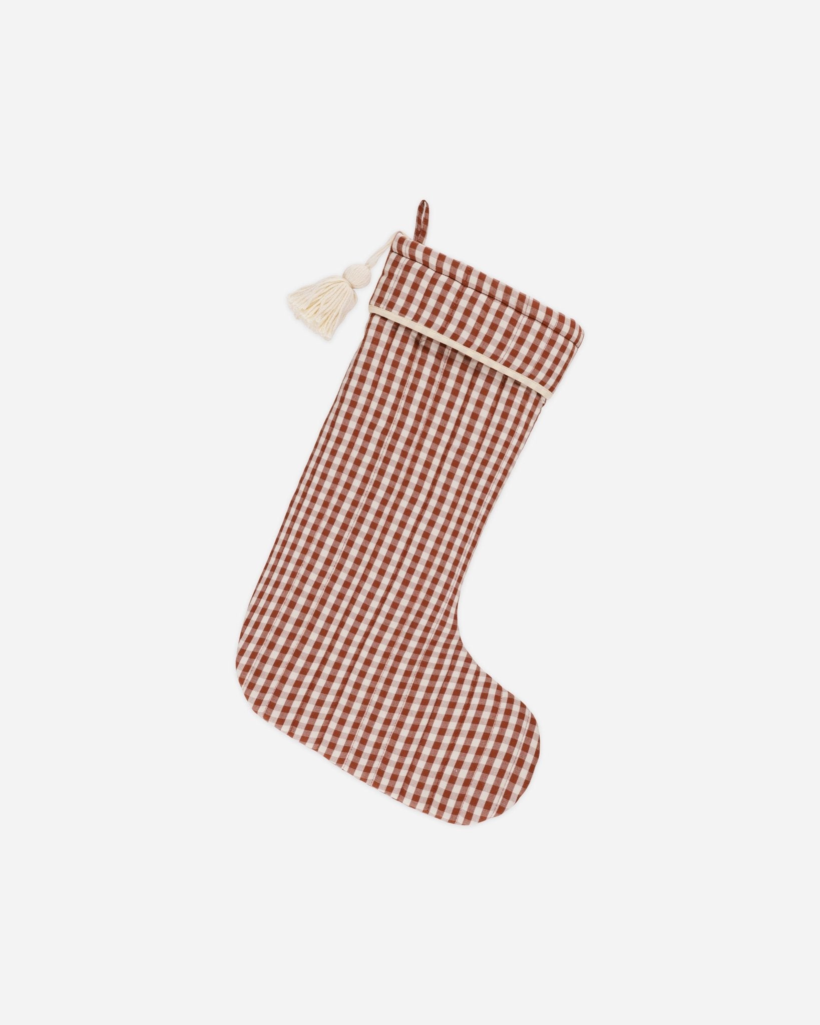 Christmas Stocking || Brick Gingham - Rylee + Cru Canada