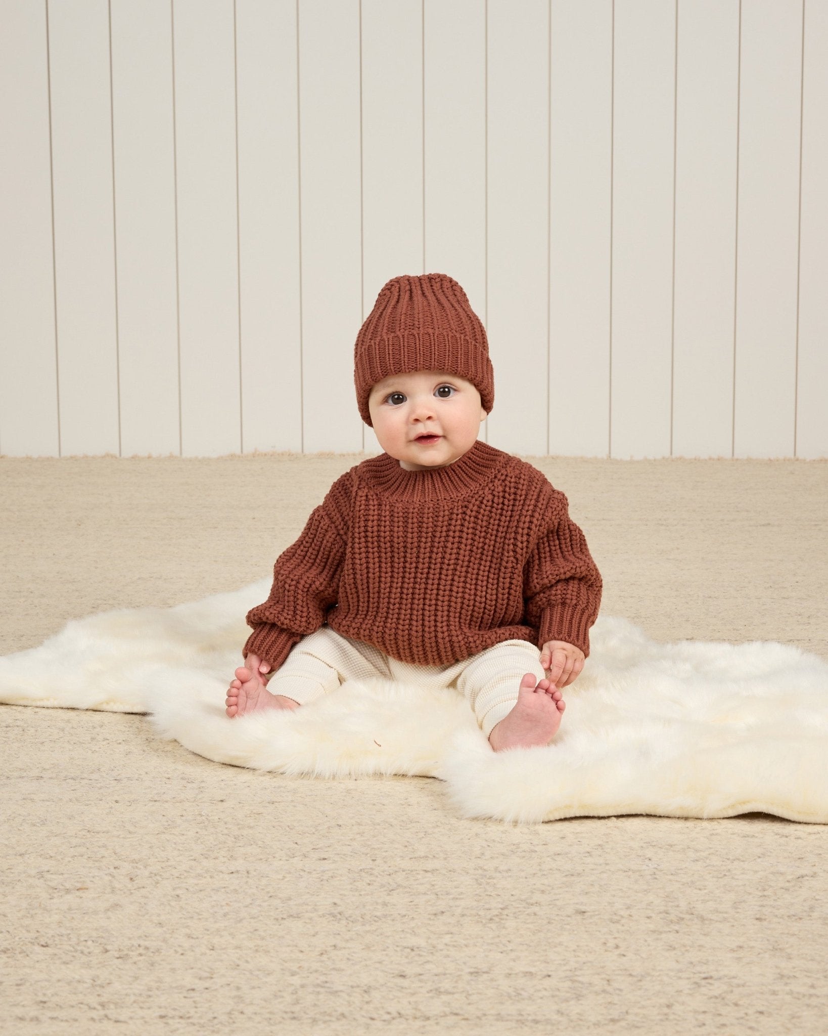 Chunky Knit Beanie || Cranberry - Rylee + Cru Canada