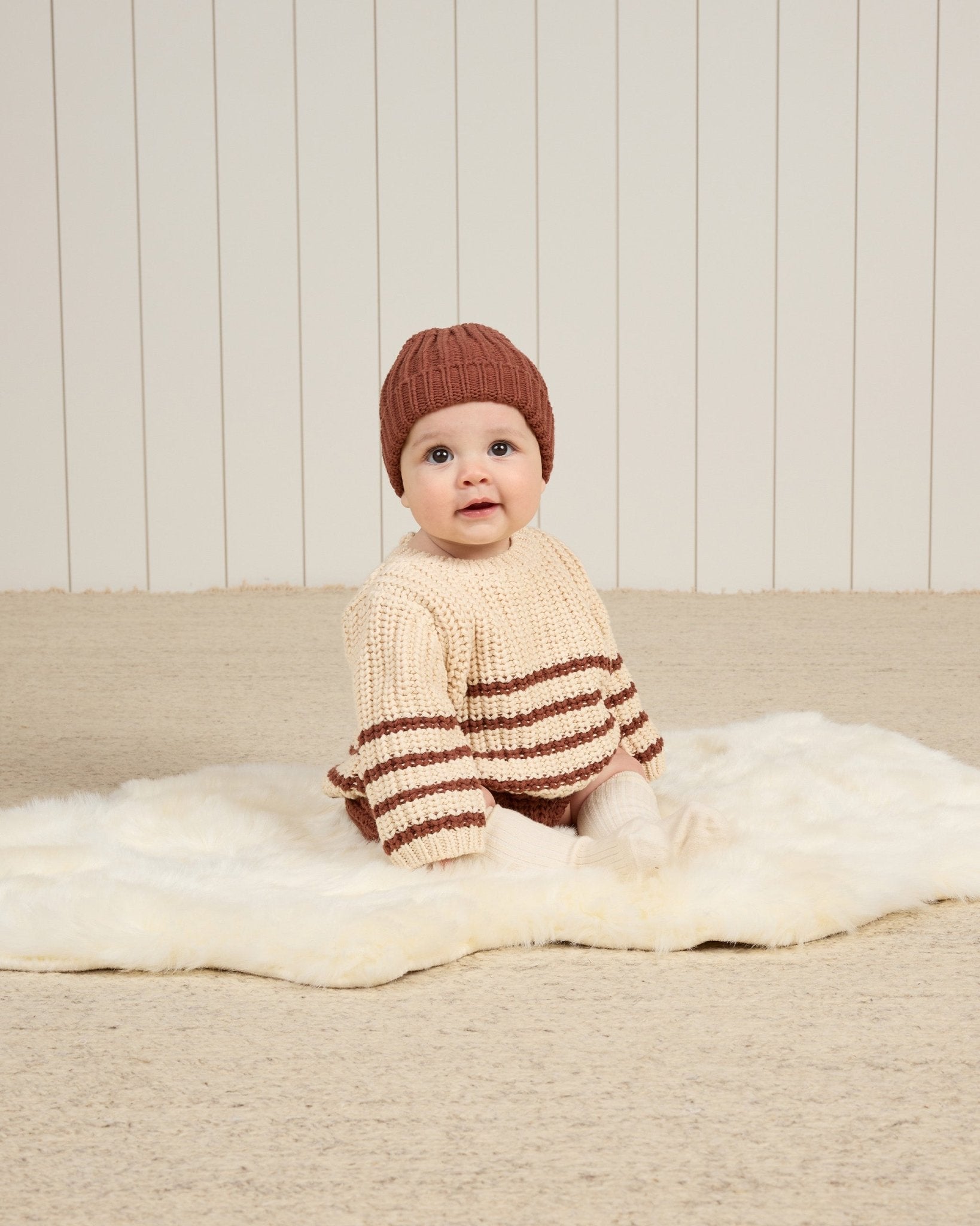 Chunky Knit Beanie || Cranberry - Rylee + Cru Canada