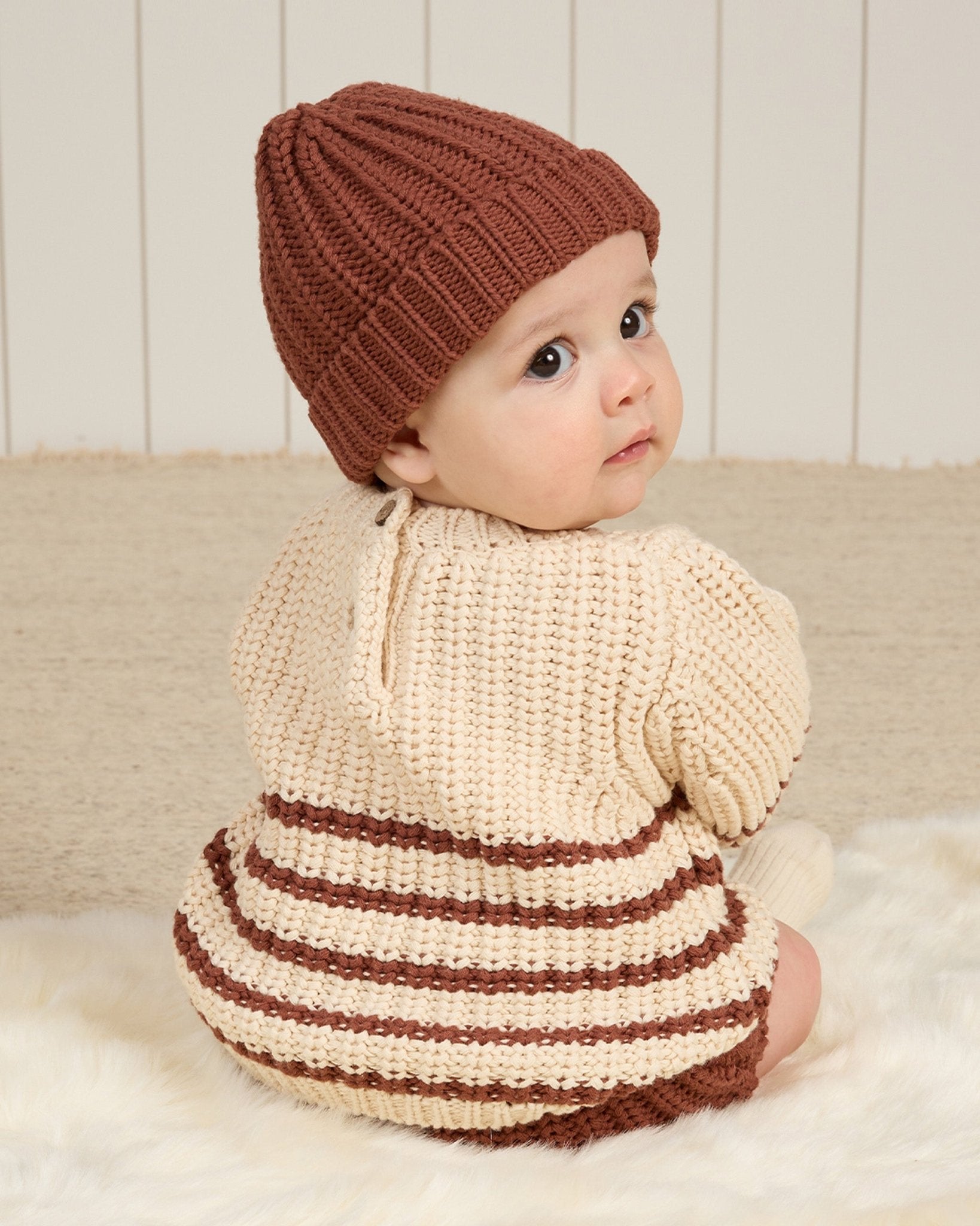 Chunky Knit Beanie || Cranberry - Rylee + Cru Canada