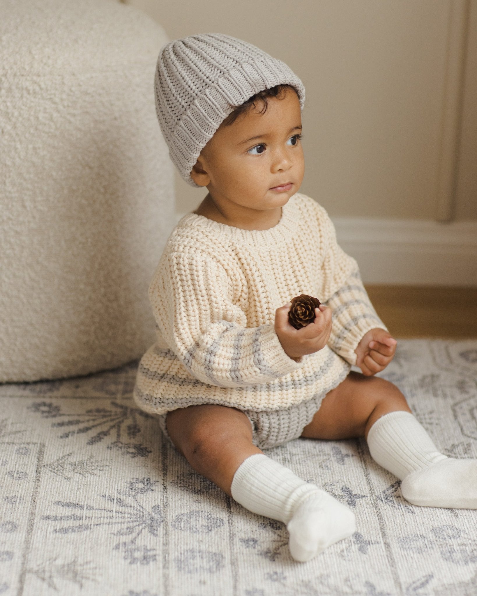 Chunky Knit Beanie || Fog - Rylee + Cru Canada