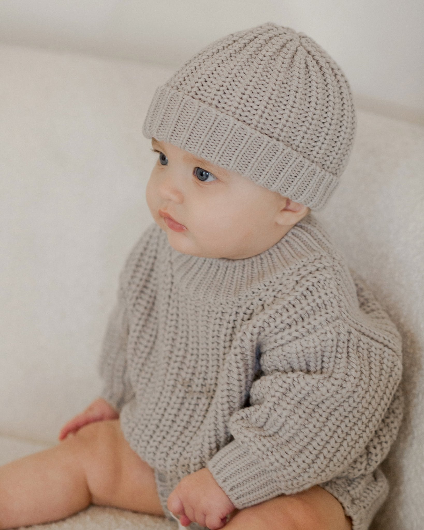 Chunky Knit Beanie || Fog - Rylee + Cru Canada