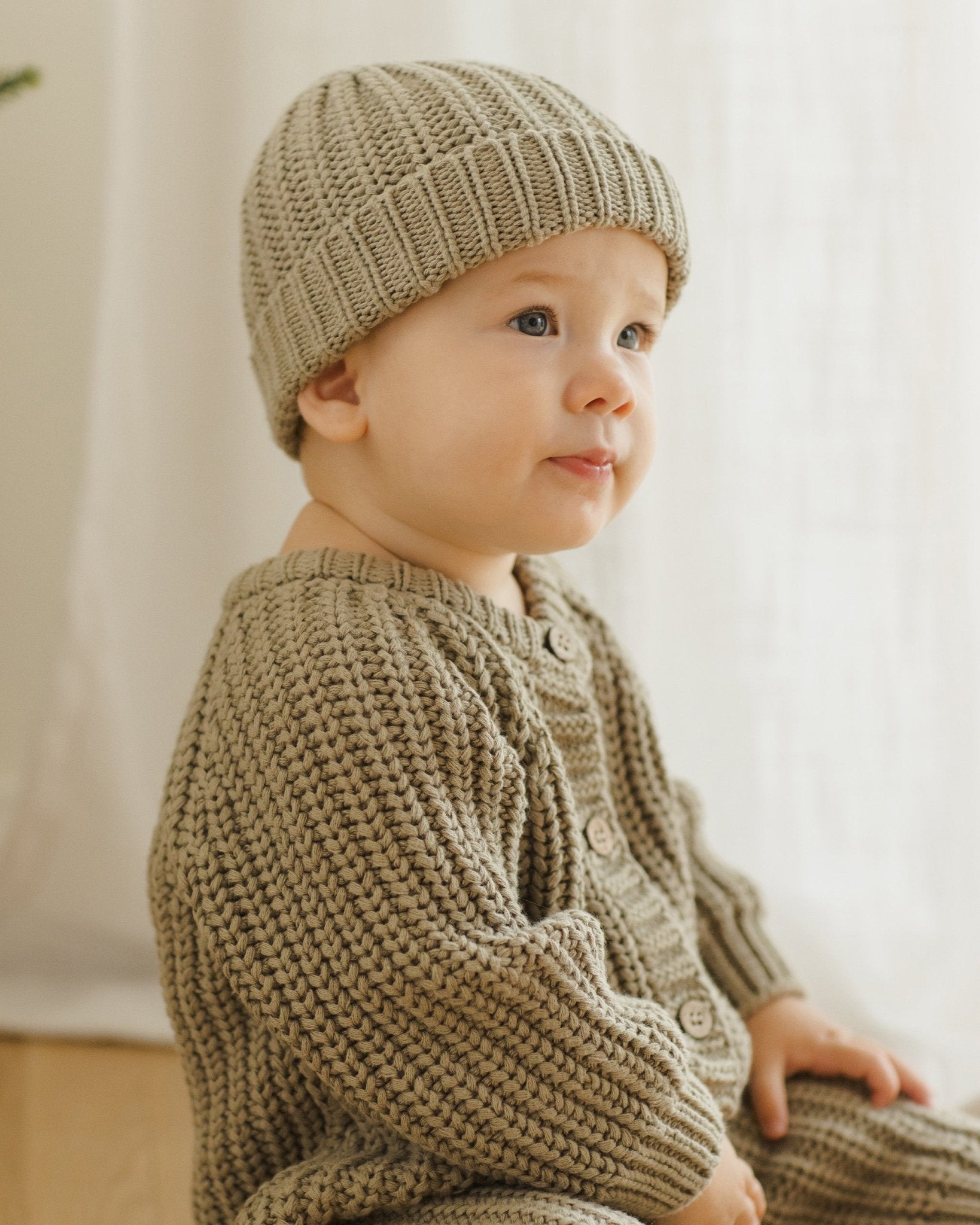 Chunky Knit Beanie || Olive - Rylee + Cru Canada