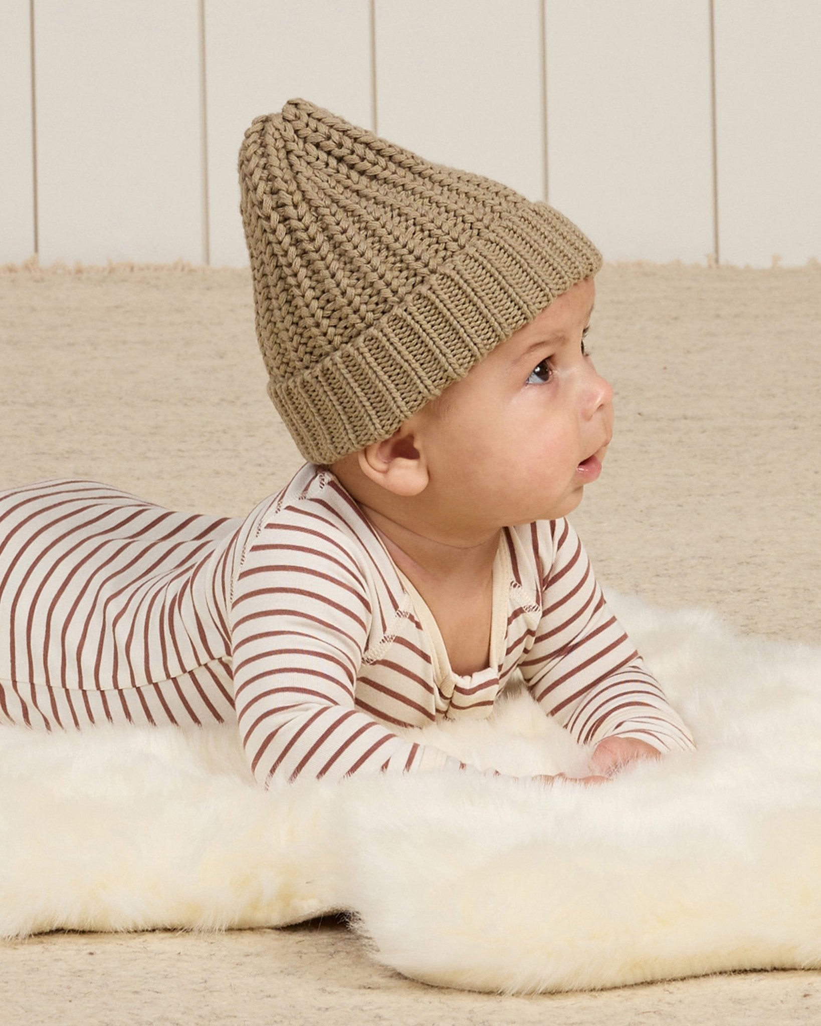 Chunky Knit Beanie || Olive - Rylee + Cru Canada