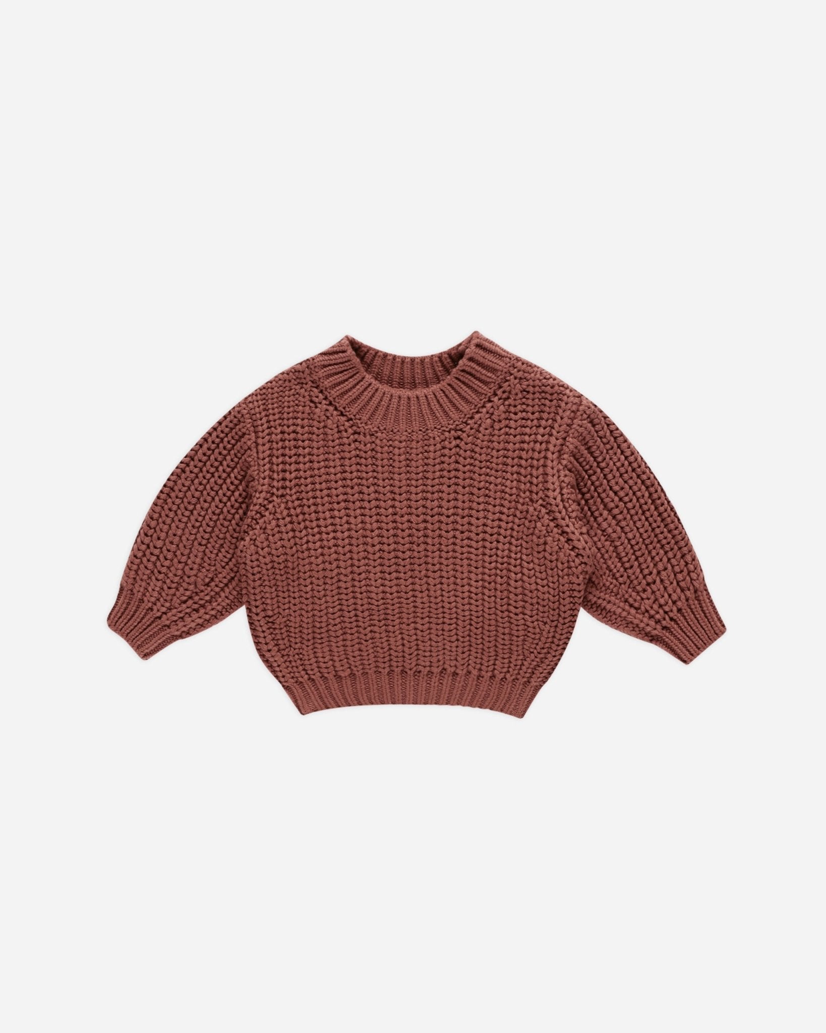 Chunky Knit Sweater || Cranberry - Rylee + Cru Canada