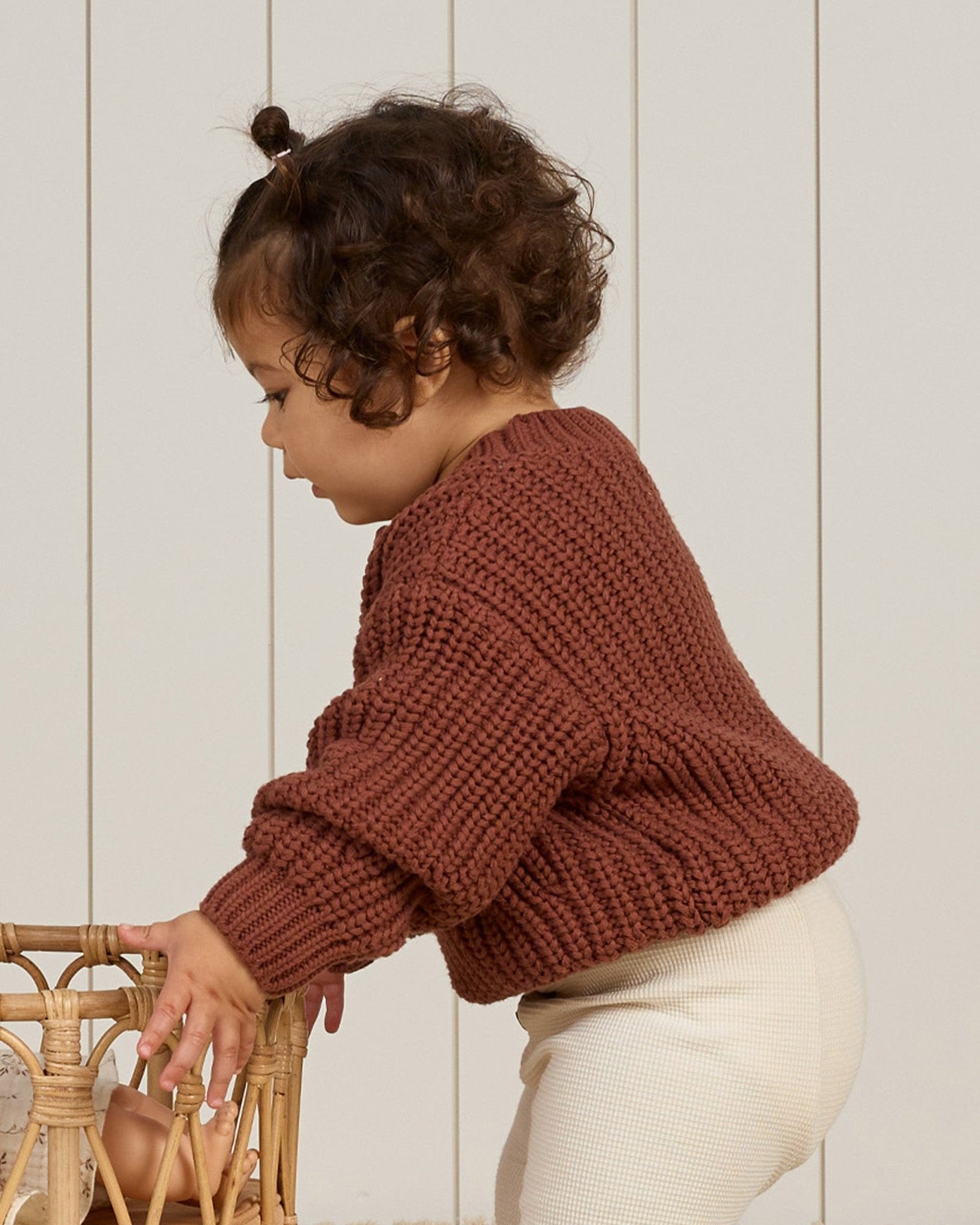 Chunky Knit Sweater || Cranberry - Rylee + Cru Canada