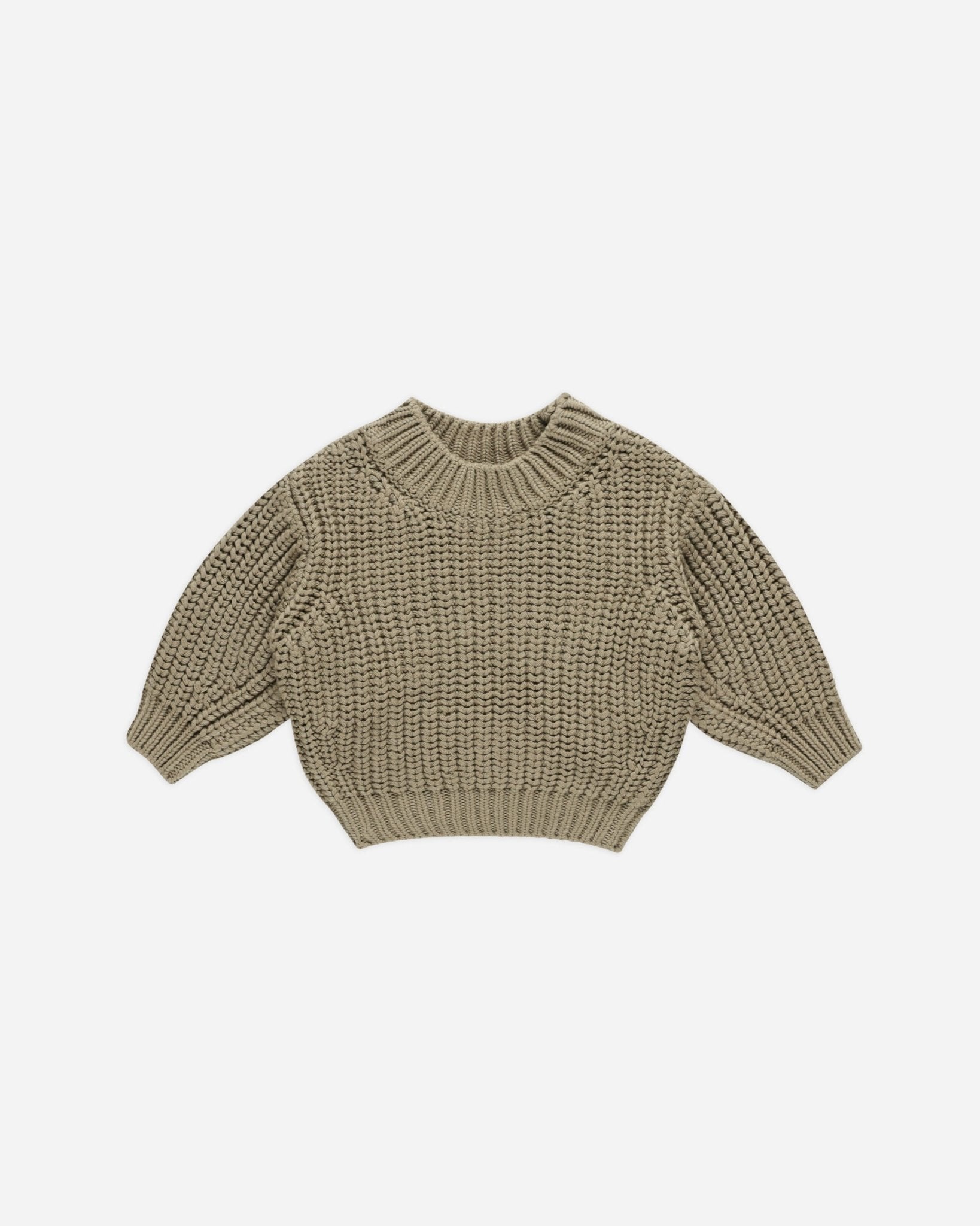 Chunky Knit Sweater || Olive - Rylee + Cru Canada