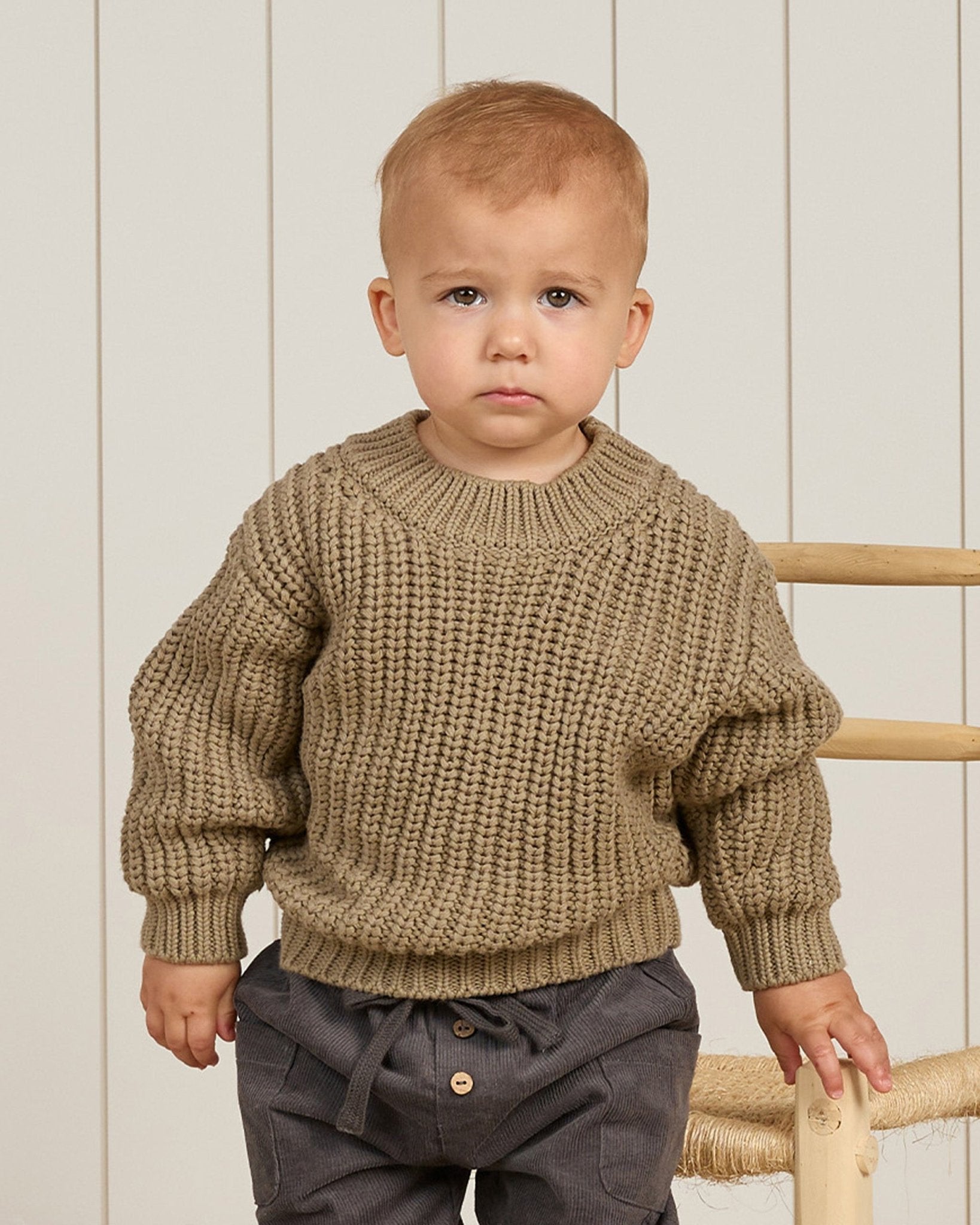 Chunky Knit Sweater || Olive - Rylee + Cru Canada