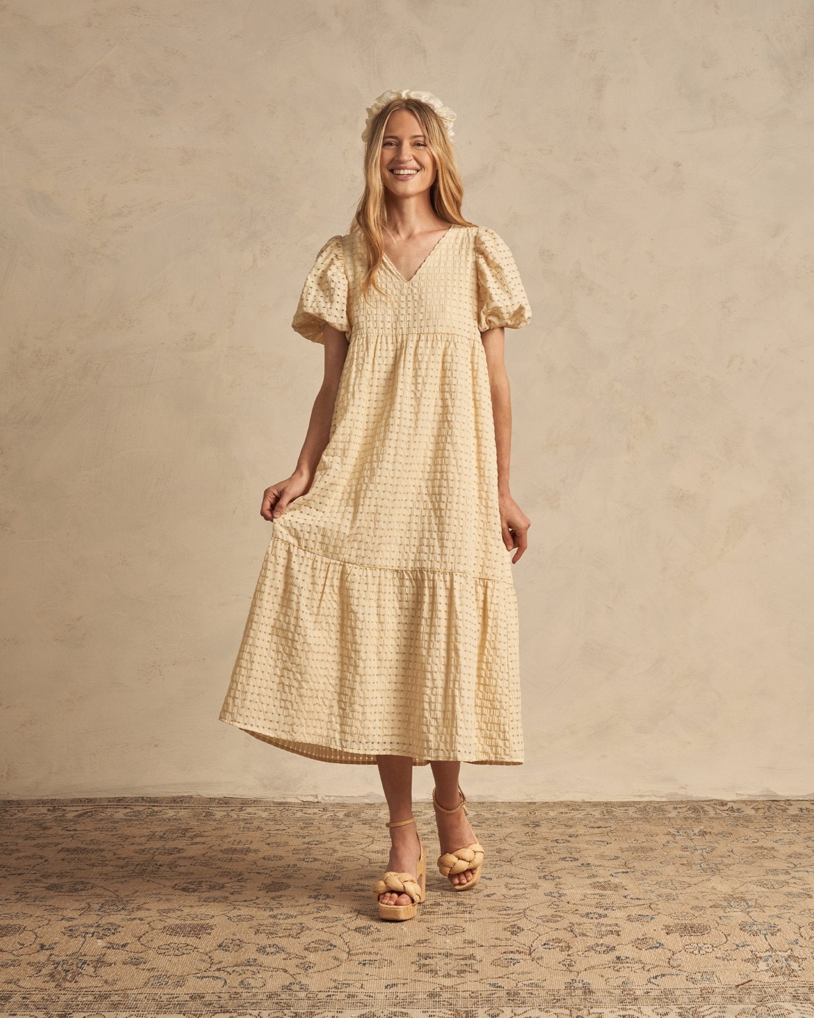 Claire Dress | Lemon Check - Rylee + Cru Canada