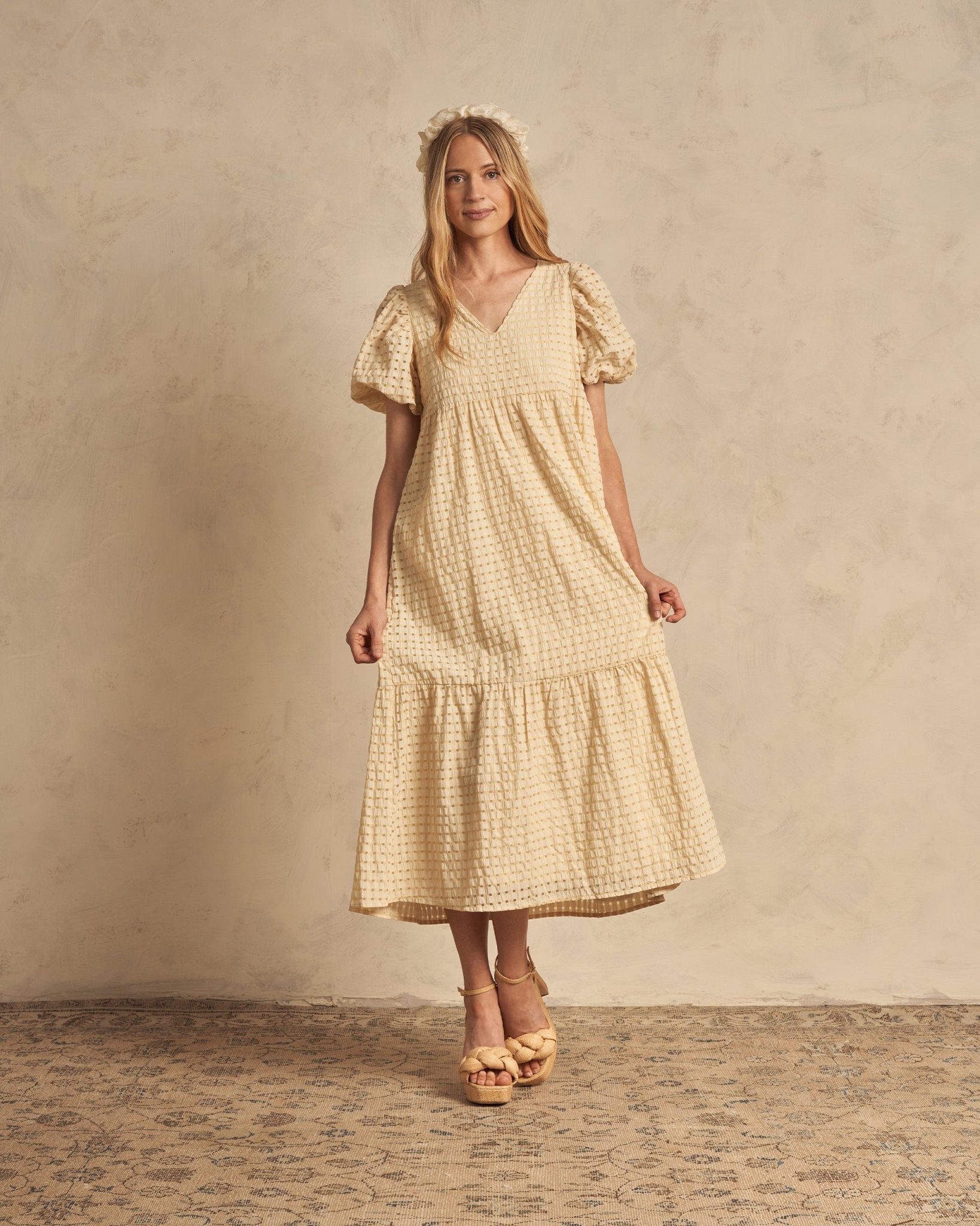 Claire Dress | Lemon Check - Rylee + Cru Canada