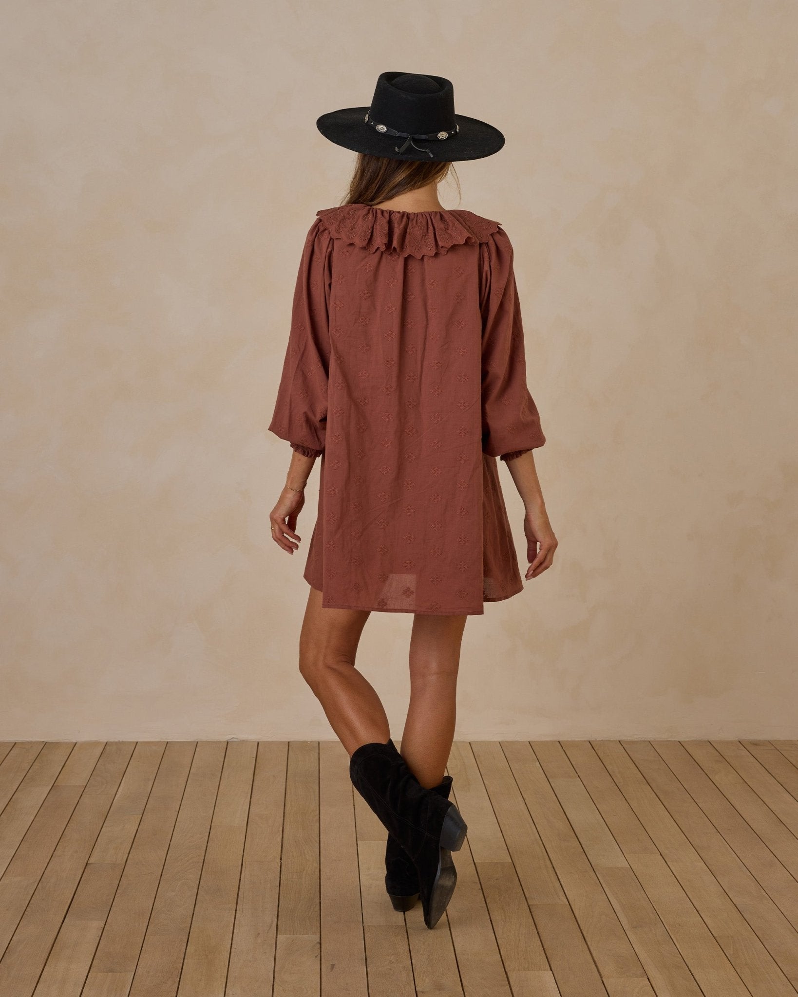 Colette Mini Dress | Brick - Rylee + Cru Canada