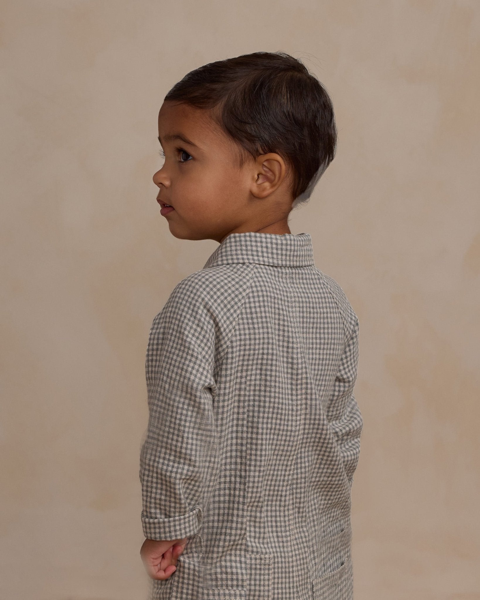 Collared Baby Jumpsuit || Forest Gingham - Rylee + Cru Canada