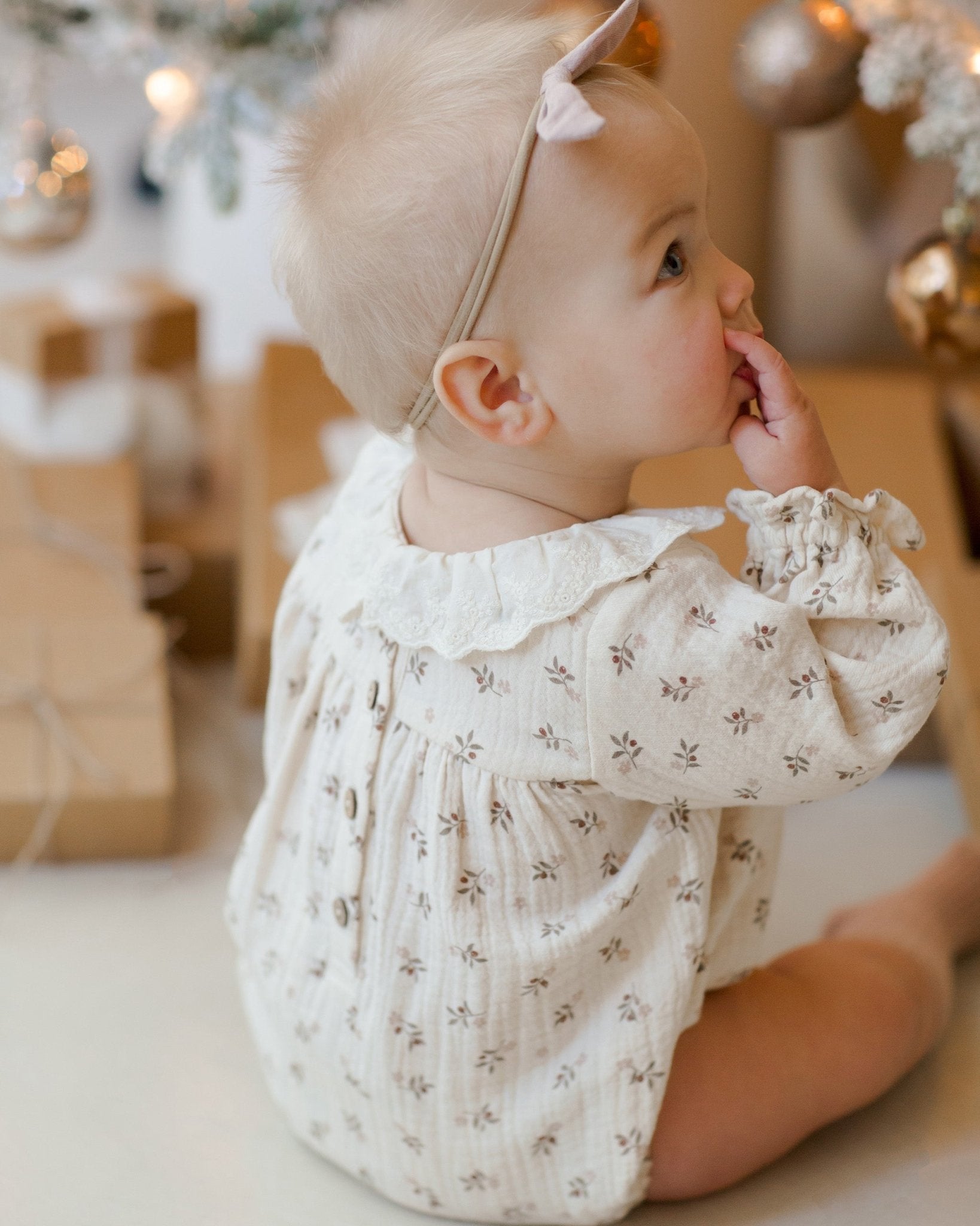 Collared Bubble Romper || Holly Berry - Rylee + Cru Canada