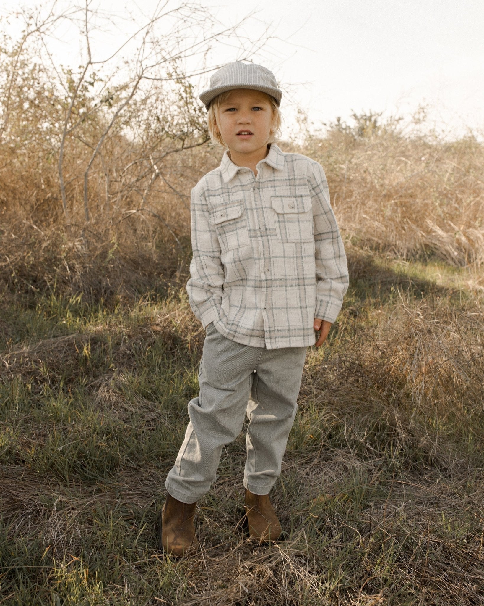 Collared Long Sleeve Shirt || Rustic Plaid - Rylee + Cru Canada