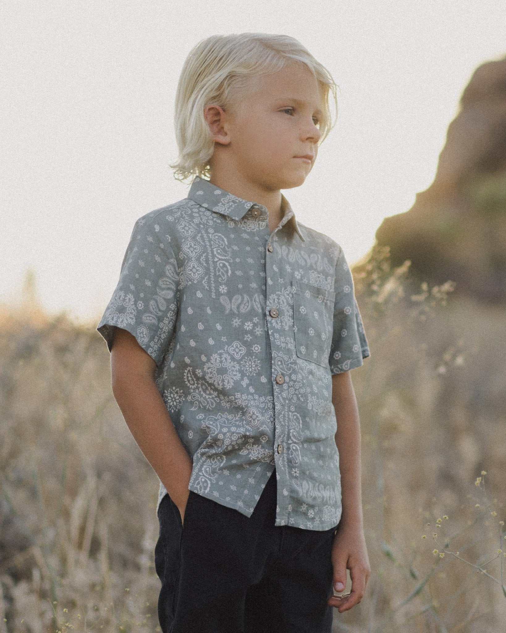 Collared Short Sleeve Shirt || Laurel Bandana - Rylee + Cru Canada