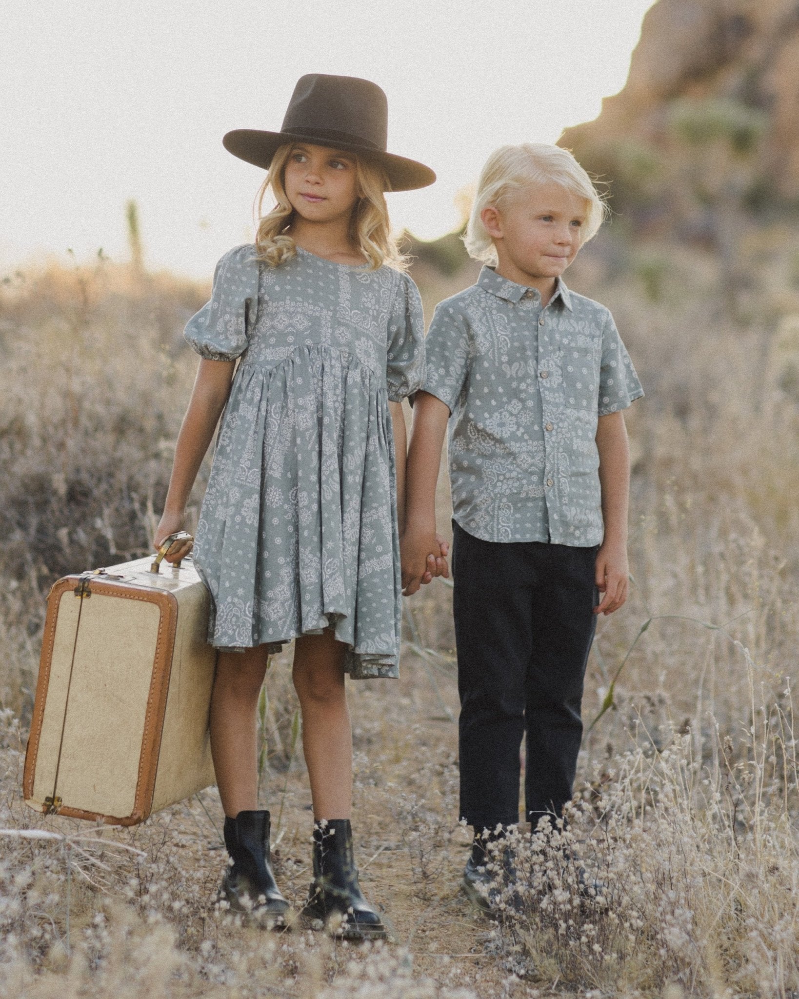 Collared Short Sleeve Shirt || Laurel Bandana - Rylee + Cru Canada