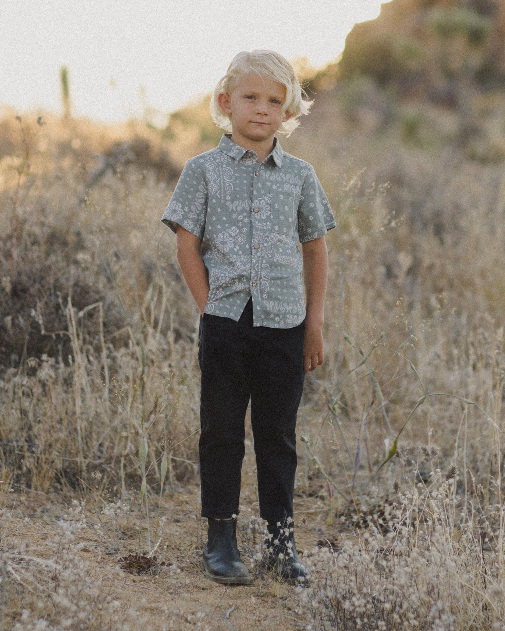 Collared Short Sleeve Shirt || Laurel Bandana - Rylee + Cru Canada