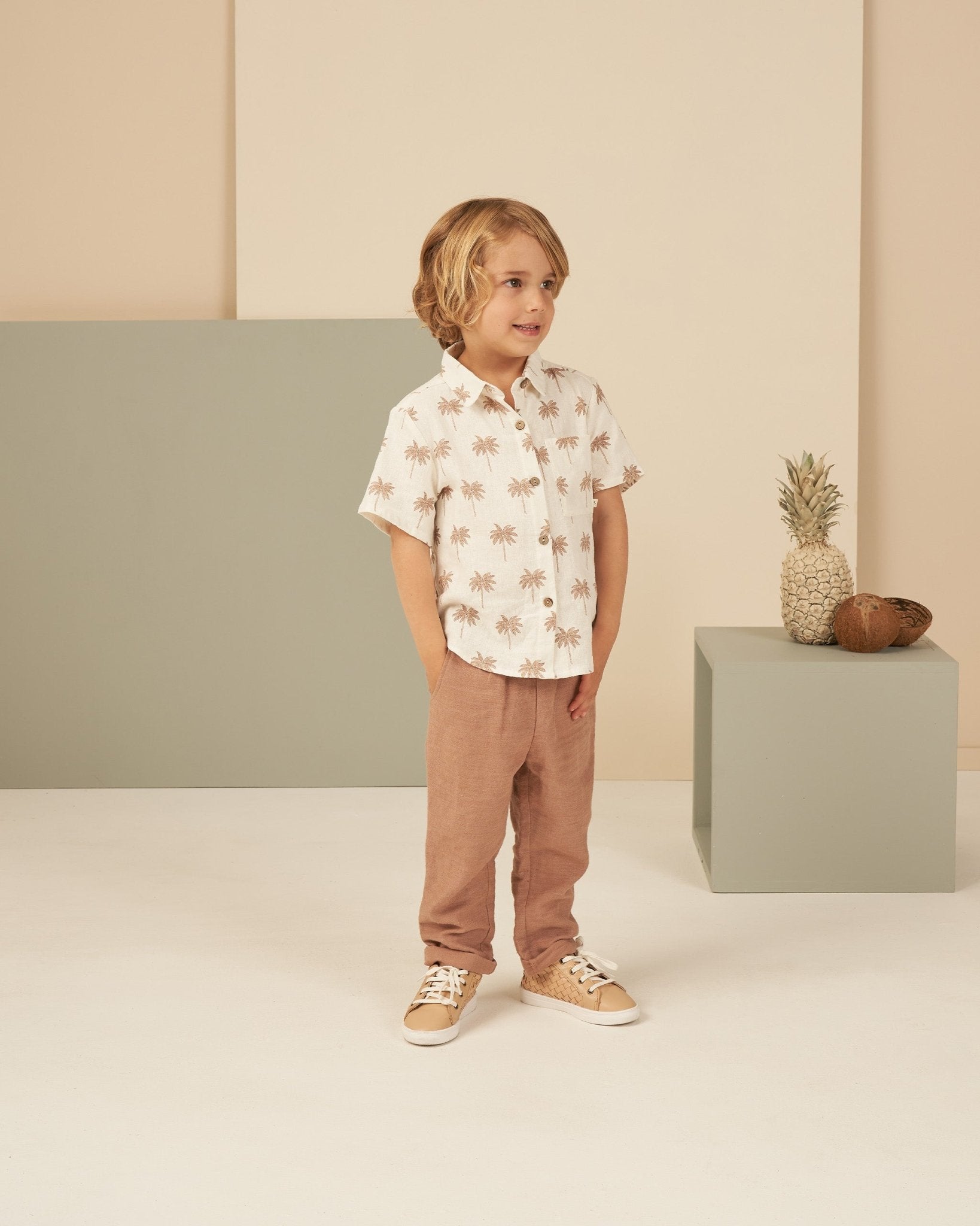 Collared Short Sleeve Shirt || Paradise - Rylee + Cru Canada