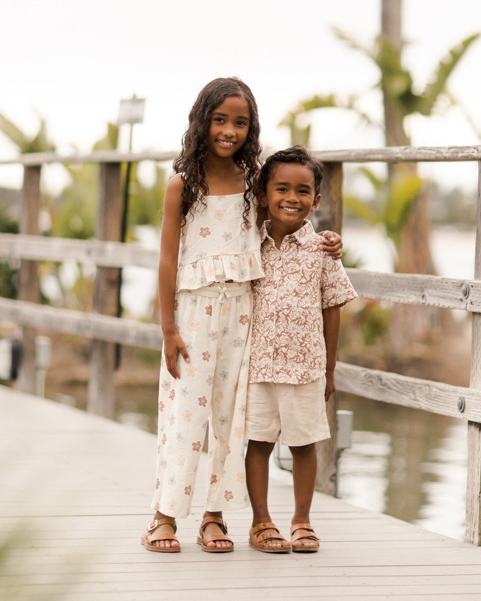 Collared Short Sleeve Shirt || Plumeria - Rylee + Cru Canada