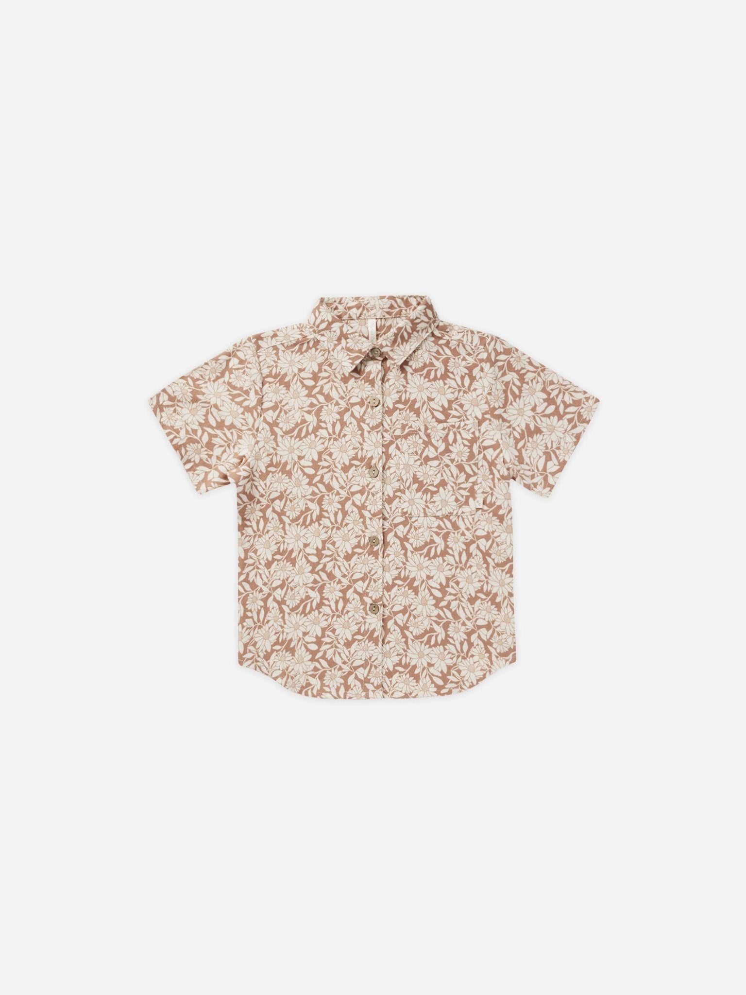 Collared Short Sleeve Shirt || Plumeria - Rylee + Cru Canada