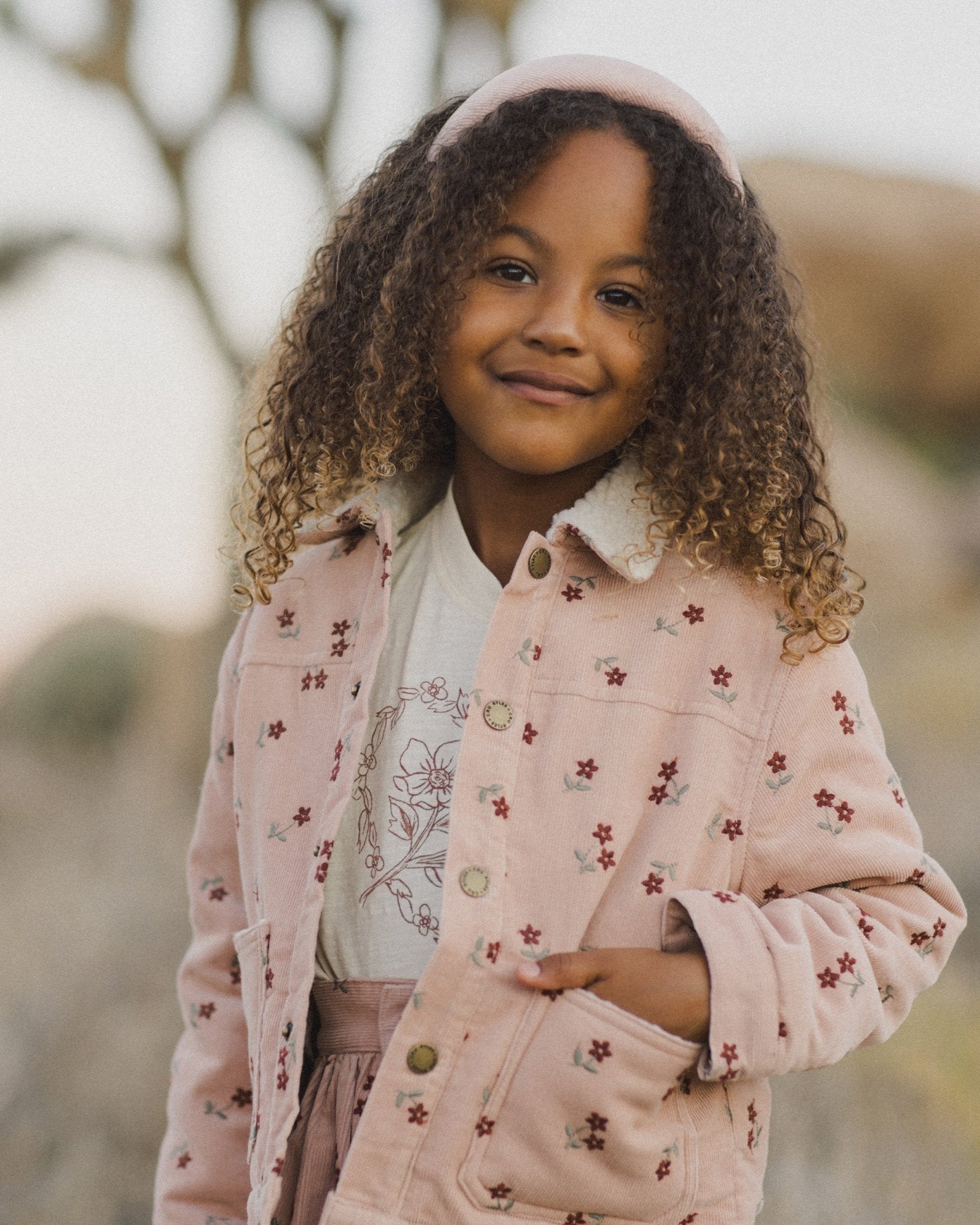 Corduroy Jacket || Blossom Embroidery - Rylee + Cru Canada