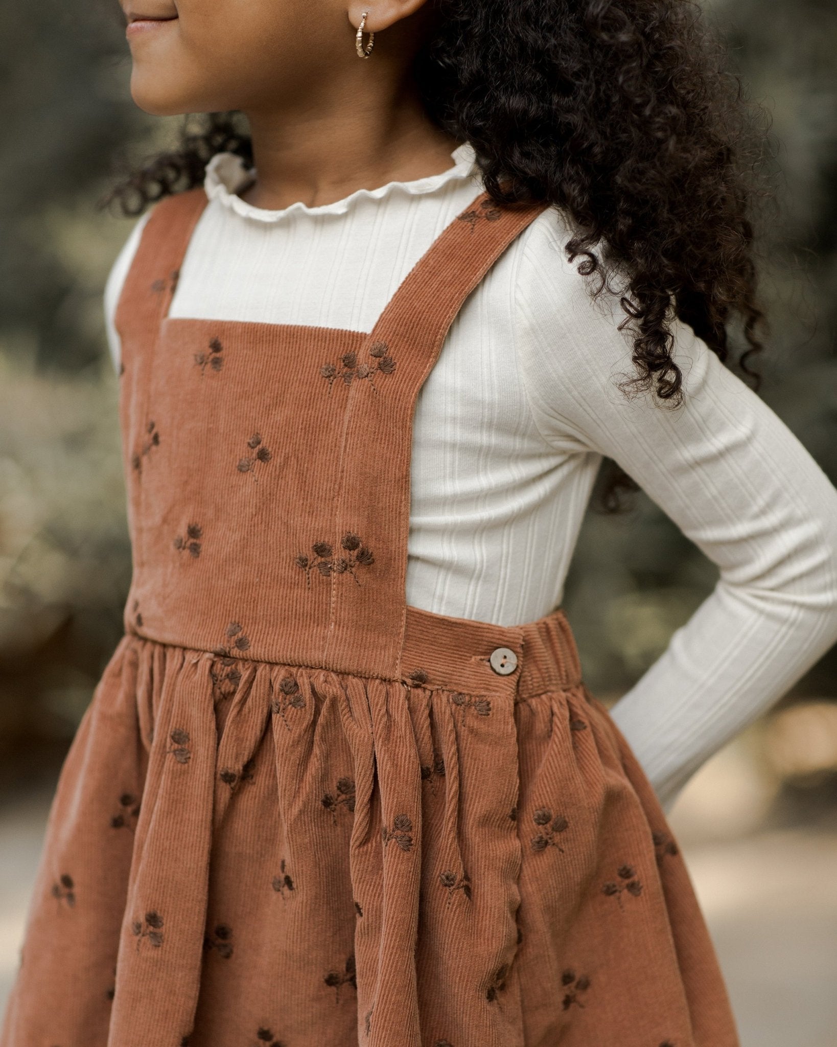 Corduroy Pinafore Dress || Spice - Rylee + Cru Canada