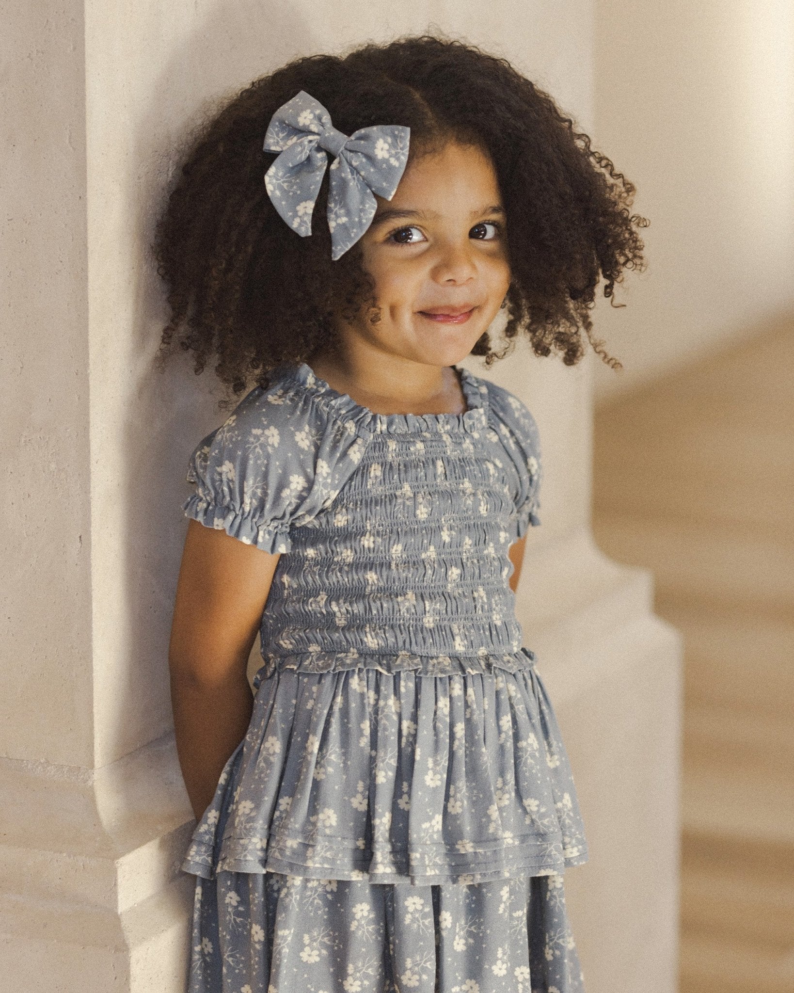 Cosette Dress || Blue Ditsy - Rylee + Cru Canada