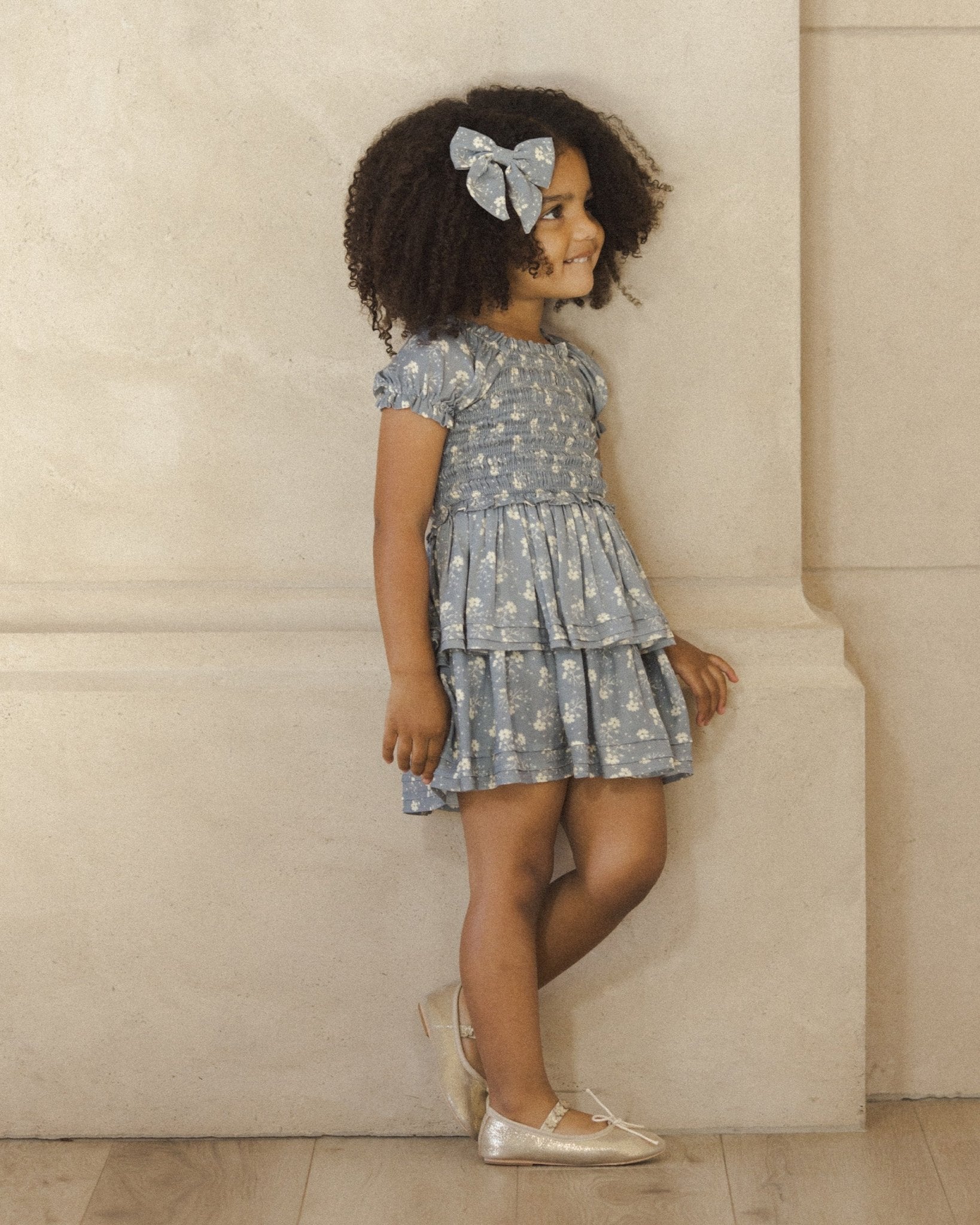 Cosette Dress || Blue Ditsy - Rylee + Cru Canada