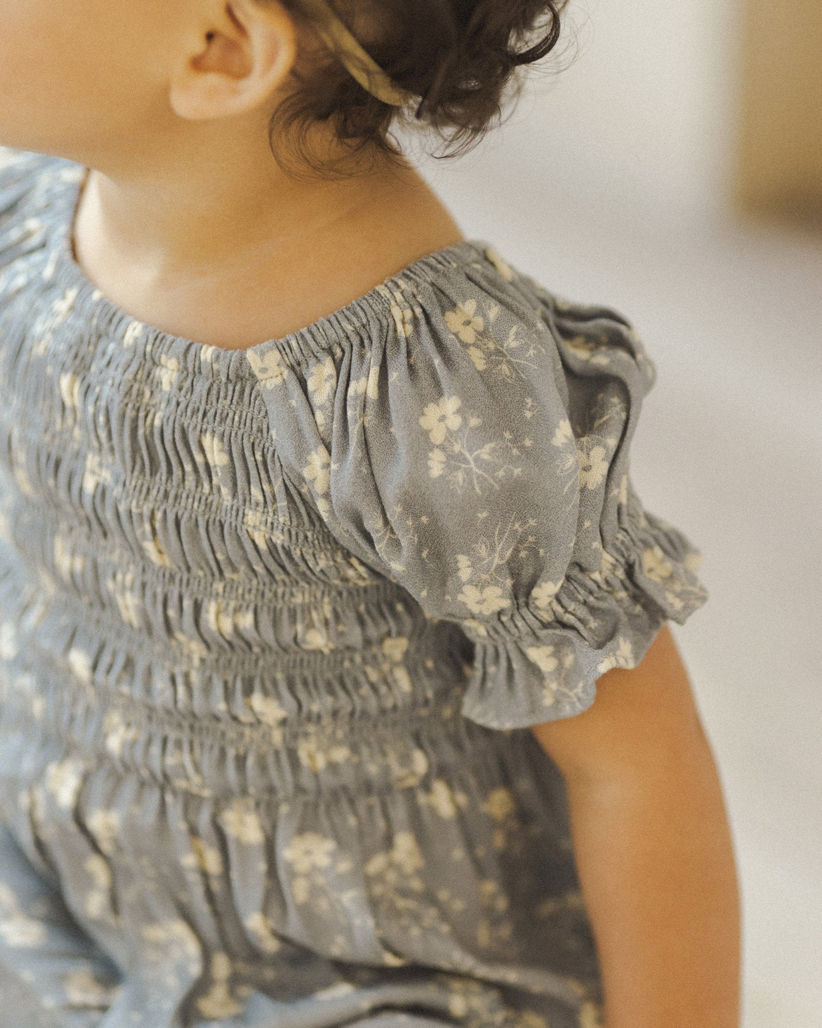 Cosette Romper || Blue Ditsy - Rylee + Cru Canada