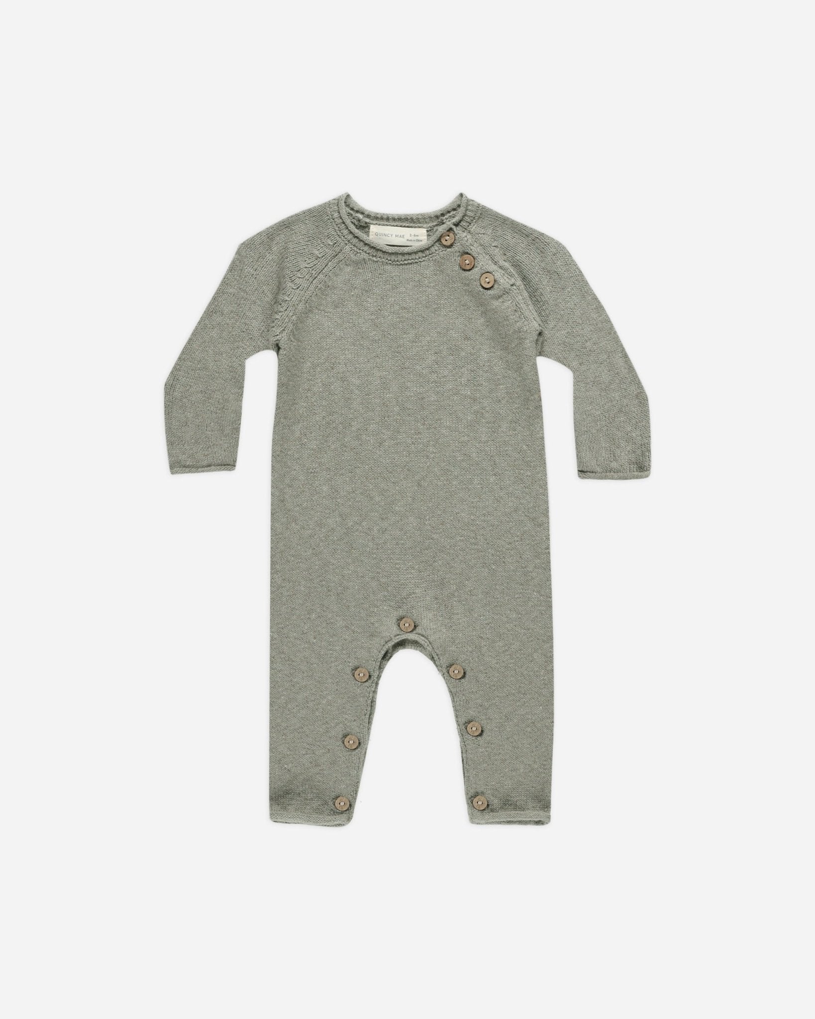 Cozy Heather Knit Jumpsuit || Heathered Basil - Rylee + Cru Canada